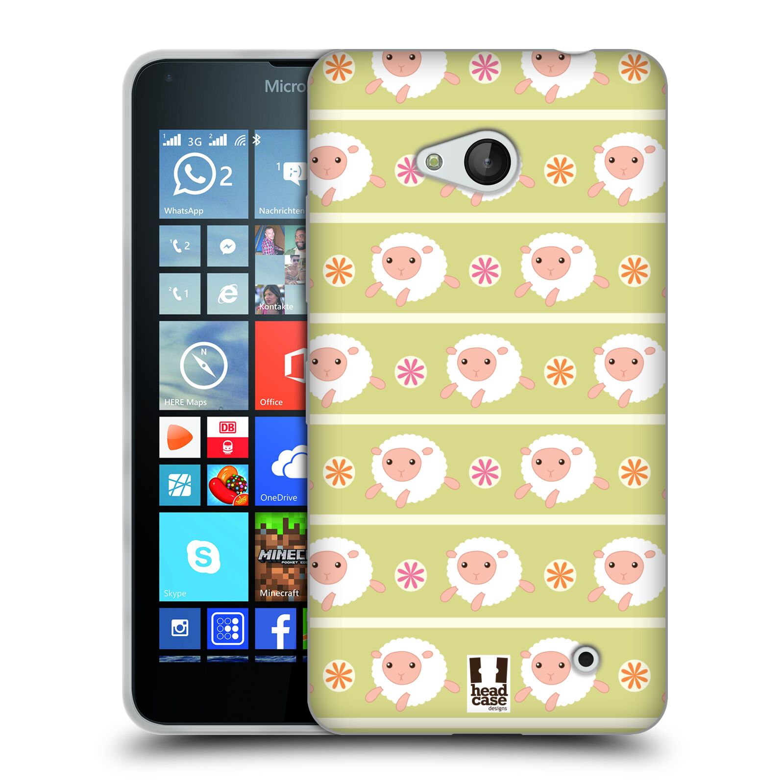 HEAD CASE silikonový obal na mobil Microsoft / Nokia Lumia 640 / Lumia 640 DUAL vzor roztomilé zvířecí vzory ovečky
