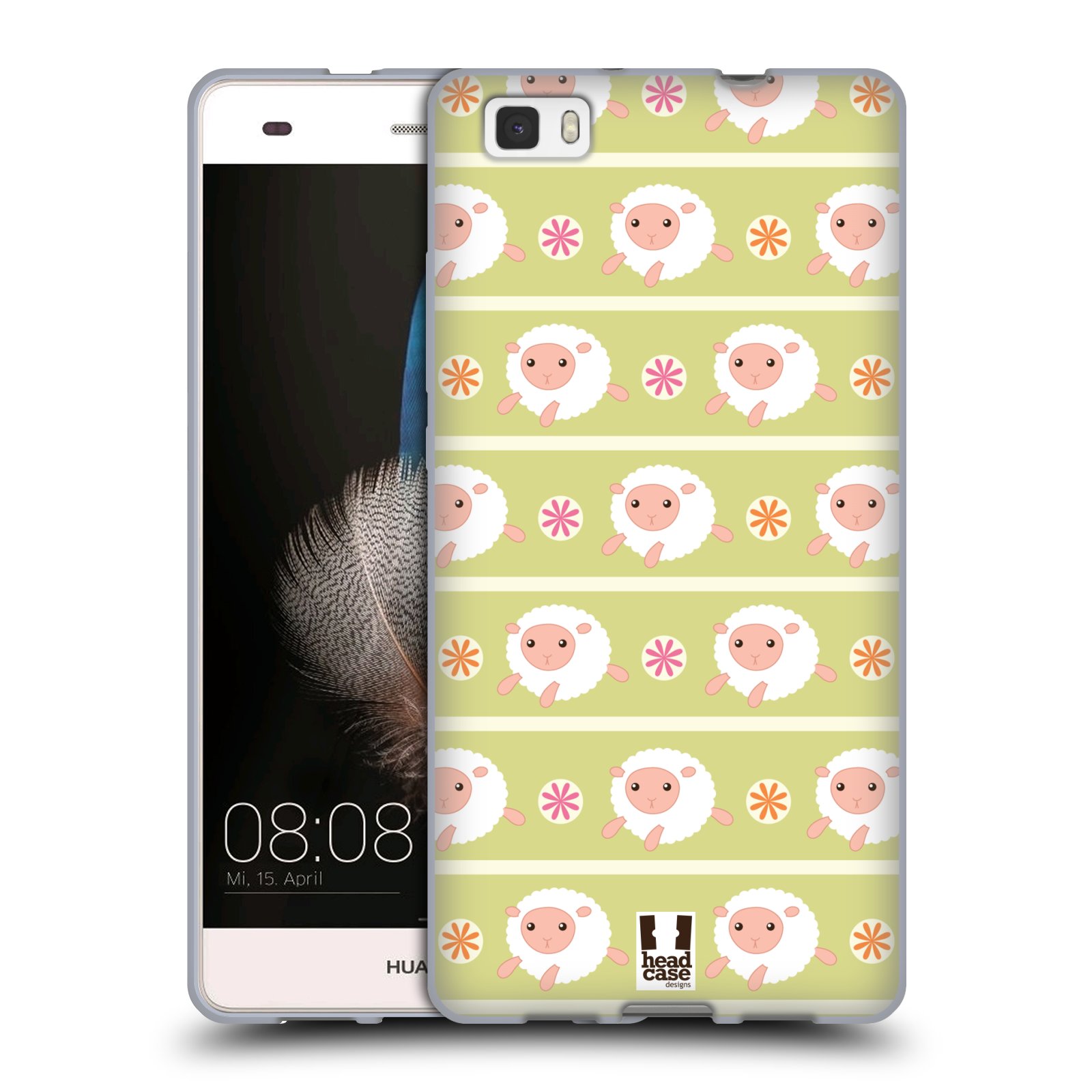 HEAD CASE silikonový obal na mobil HUAWEI P8 LITE vzor roztomilé zvířecí vzory ovečky