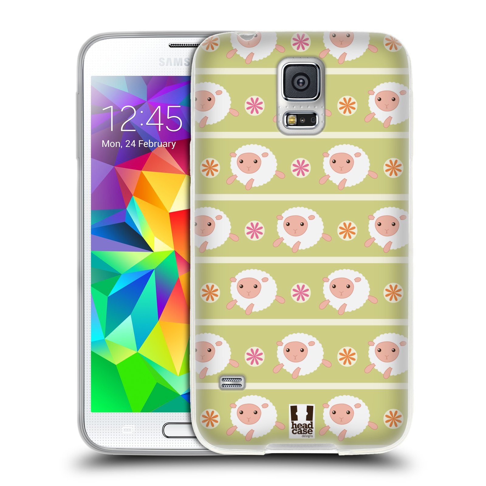 HEAD CASE silikonový obal na mobil Samsung Galaxy S5/S5 NEO vzor roztomilé zvířecí vzory ovečky