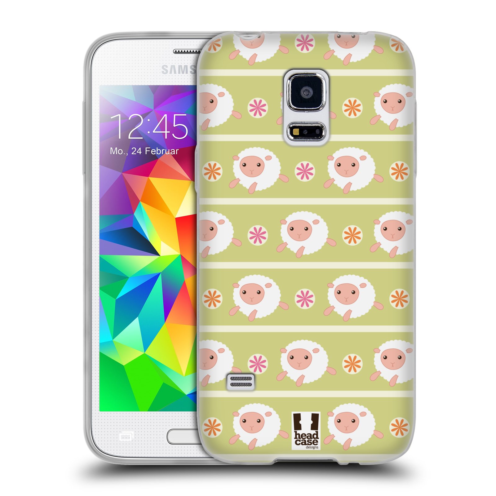 HEAD CASE silikonový obal na mobil Samsung Galaxy S5 MINI vzor roztomilé zvířecí vzory ovečky