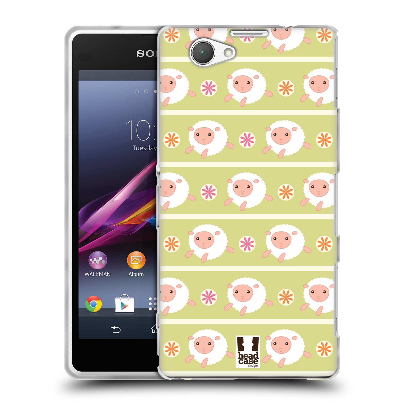 HEAD CASE silikonový obal na mobil Sony Xperia Z1 COMPACT (D5503) vzor roztomilé zvířecí vzory ovečky