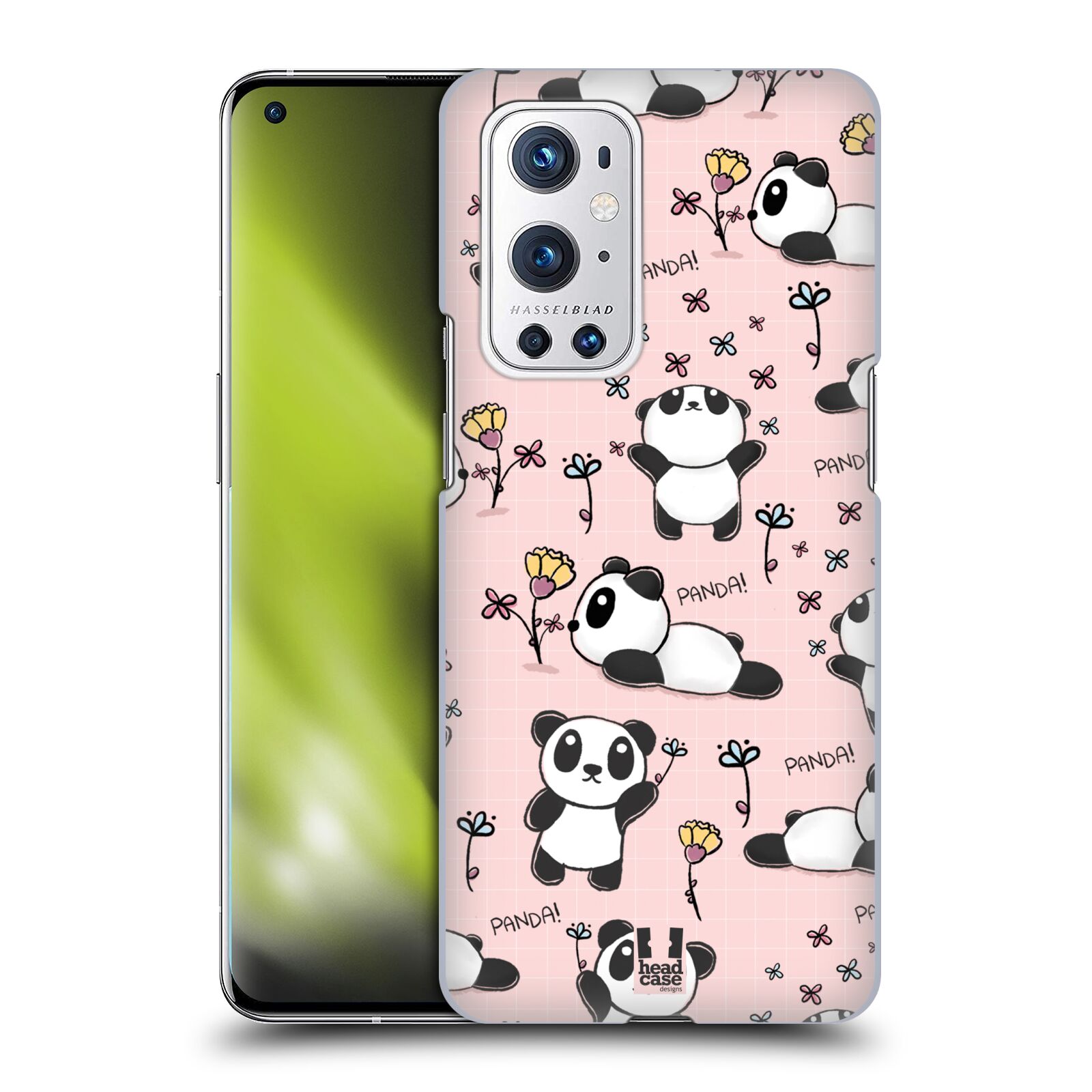 Obal na mobil OnePlus 9 PRO - HEAD CASE - Roztomilá panda v růžové