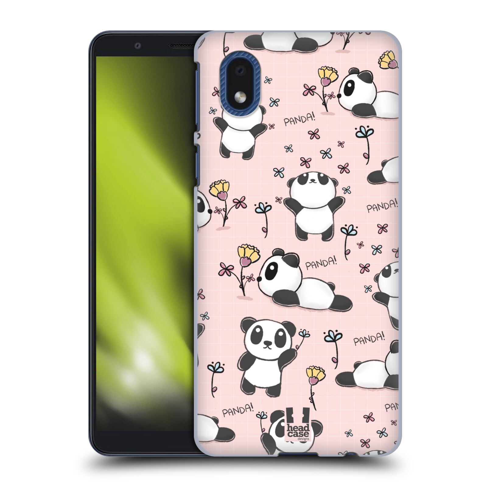 Obal na mobil Samsung Galaxy A01 CORE - HEAD CASE - Roztomilá panda v růžové