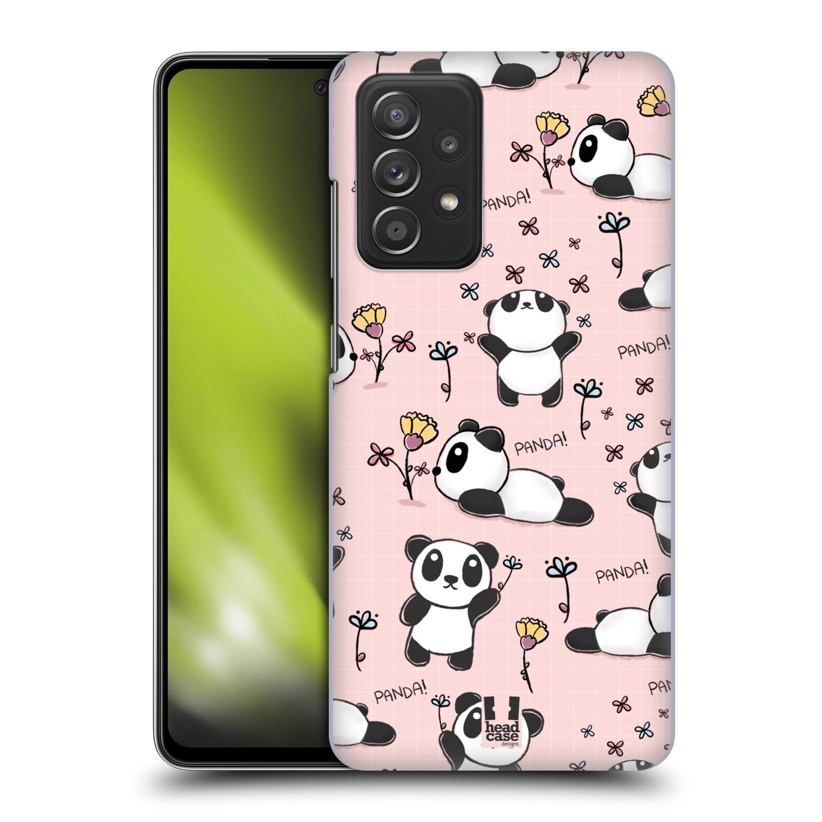 Obal na mobil Samsung Galaxy A52 / A52 5G / A52s 5G - HEAD CASE - Roztomilá panda v růžové