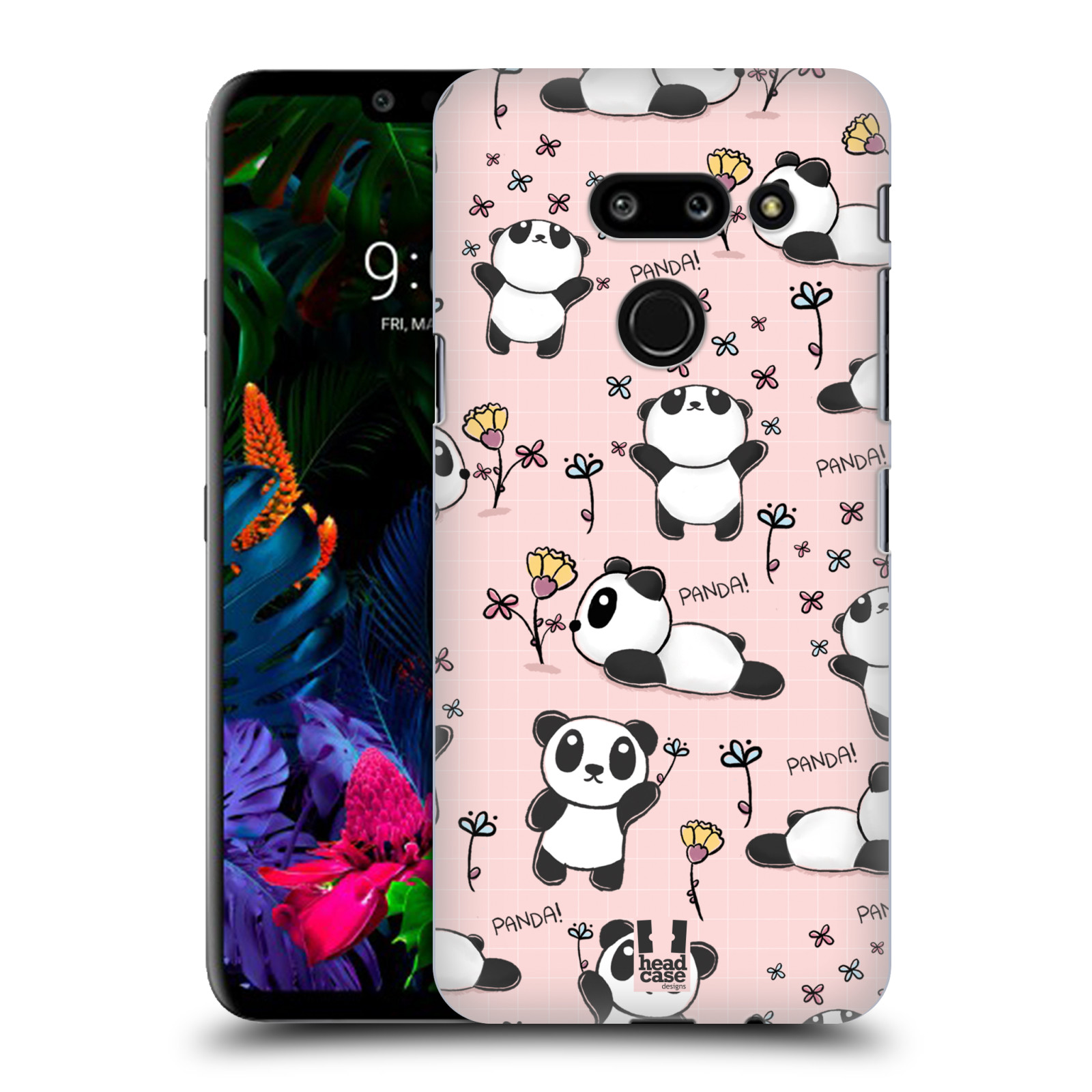 Obal na mobil LG G8 ThinQ - HEAD CASE - Roztomilá panda v růžové