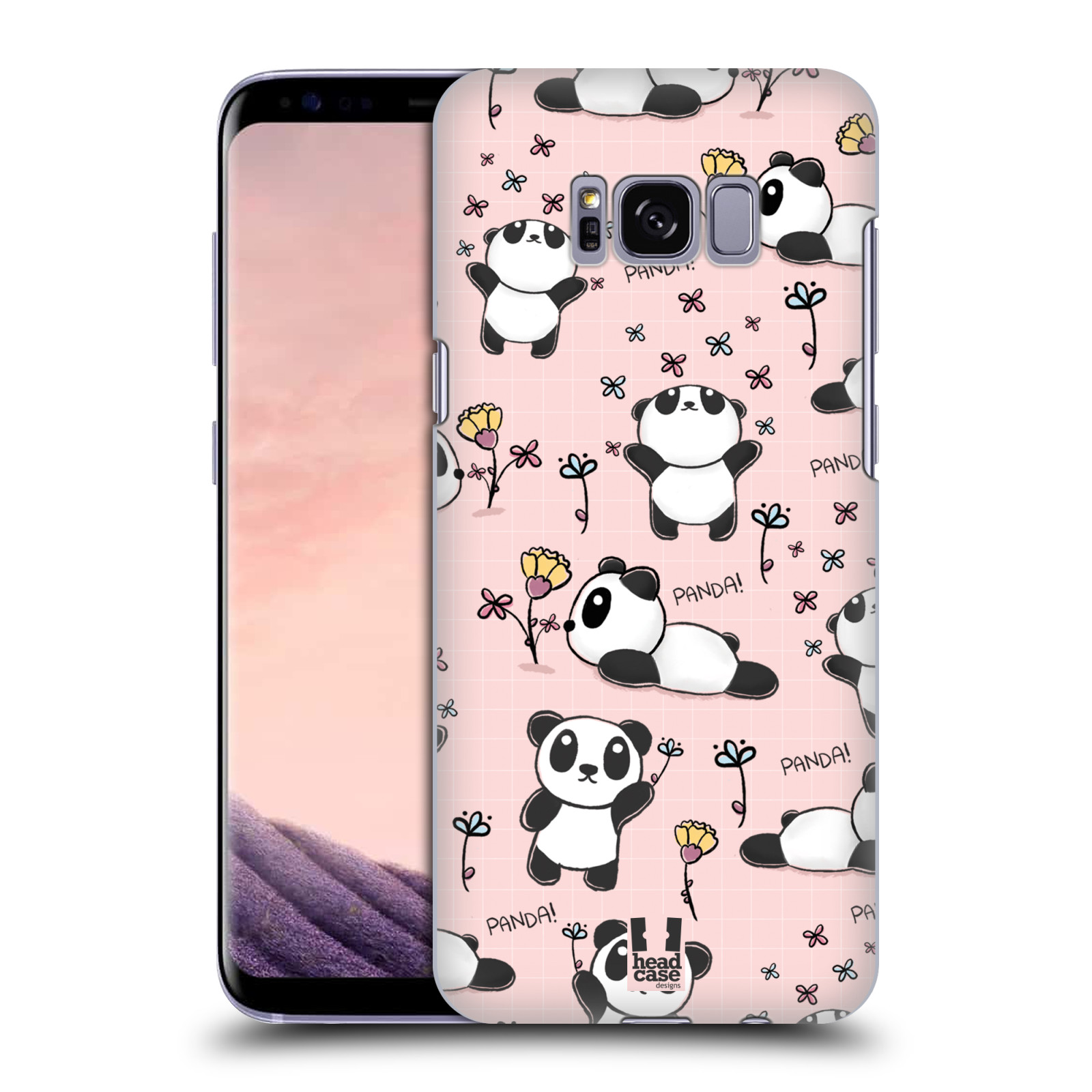 Obal na mobil Samsung Galaxy S8 - HEAD CASE - Roztomilá panda v růžové