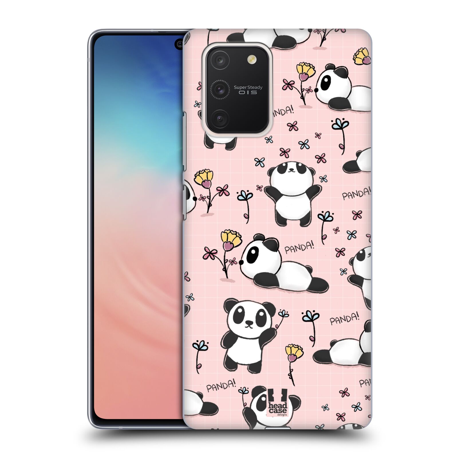Obal na mobil Samsung Galaxy S10 LITE - HEAD CASE - Roztomilá panda v růžové