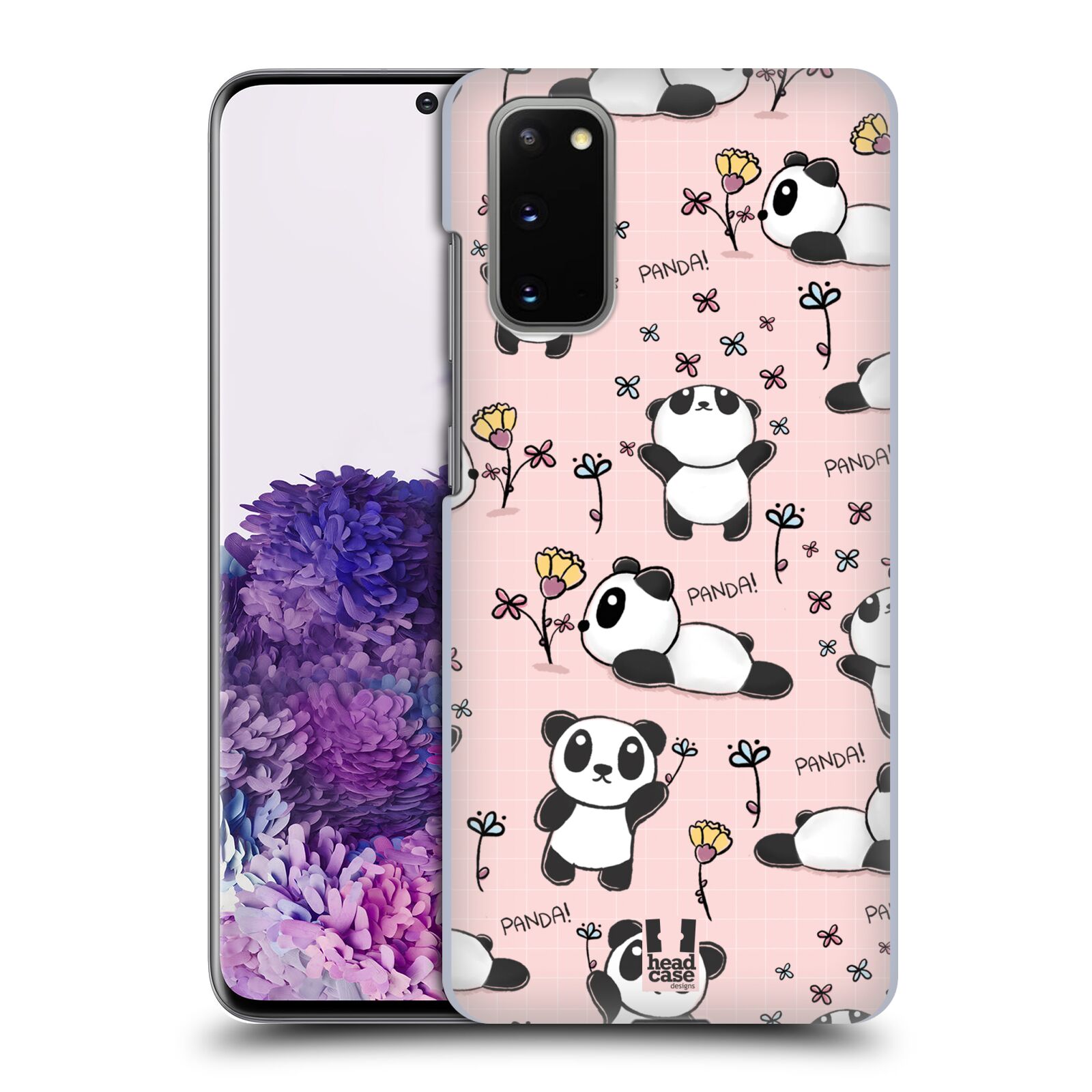 Obal na mobil Samsung Galaxy S20 - HEAD CASE - Roztomilá panda v růžové