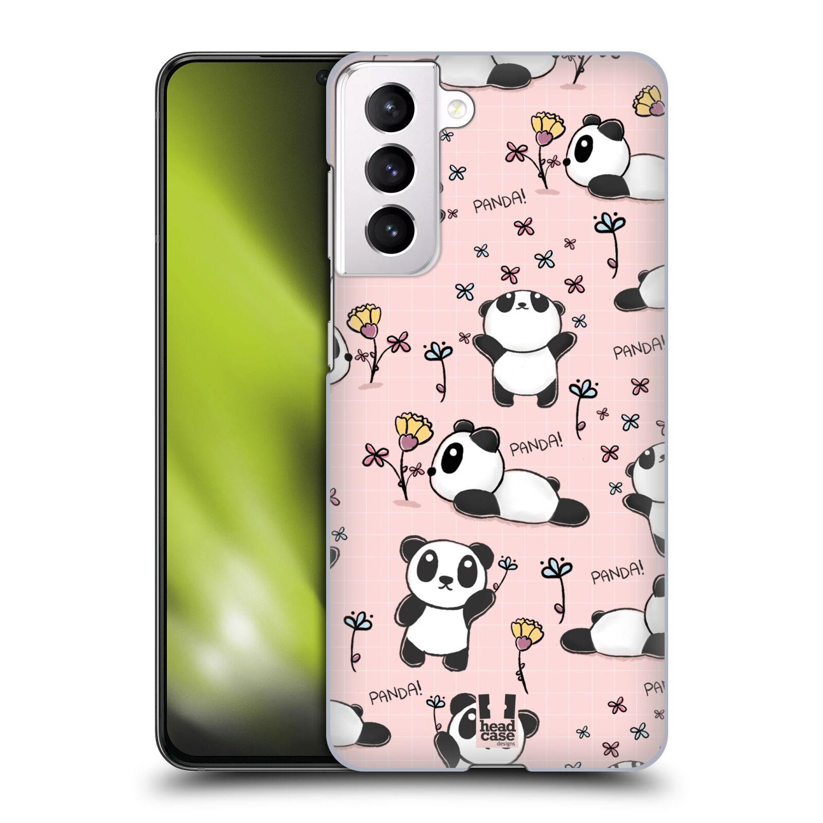 Obal na mobil Samsung Galaxy S21 5G - HEAD CASE - Roztomilá panda v růžové