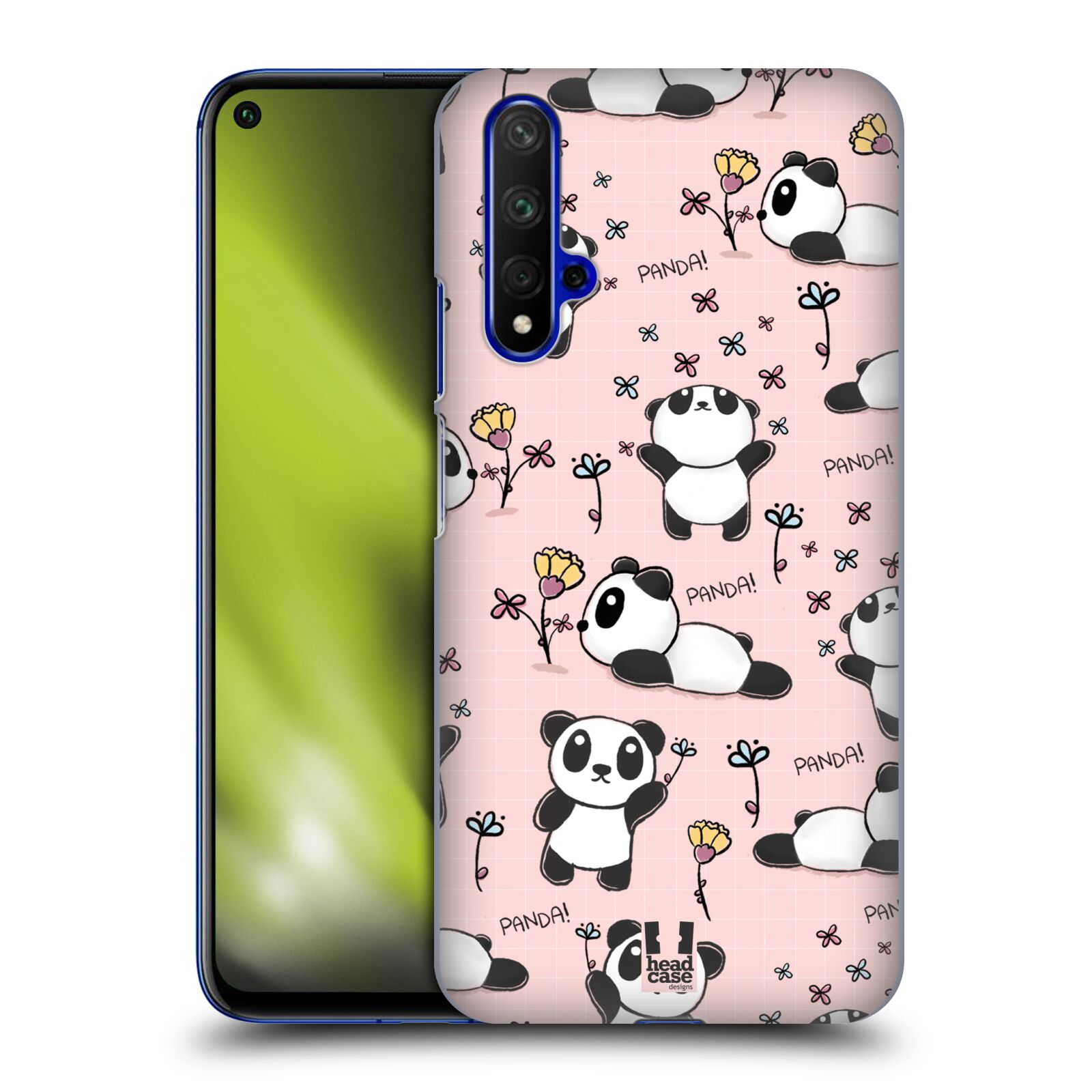 Obal na mobil HONOR 20 - HEAD CASE - Roztomilá panda v růžové