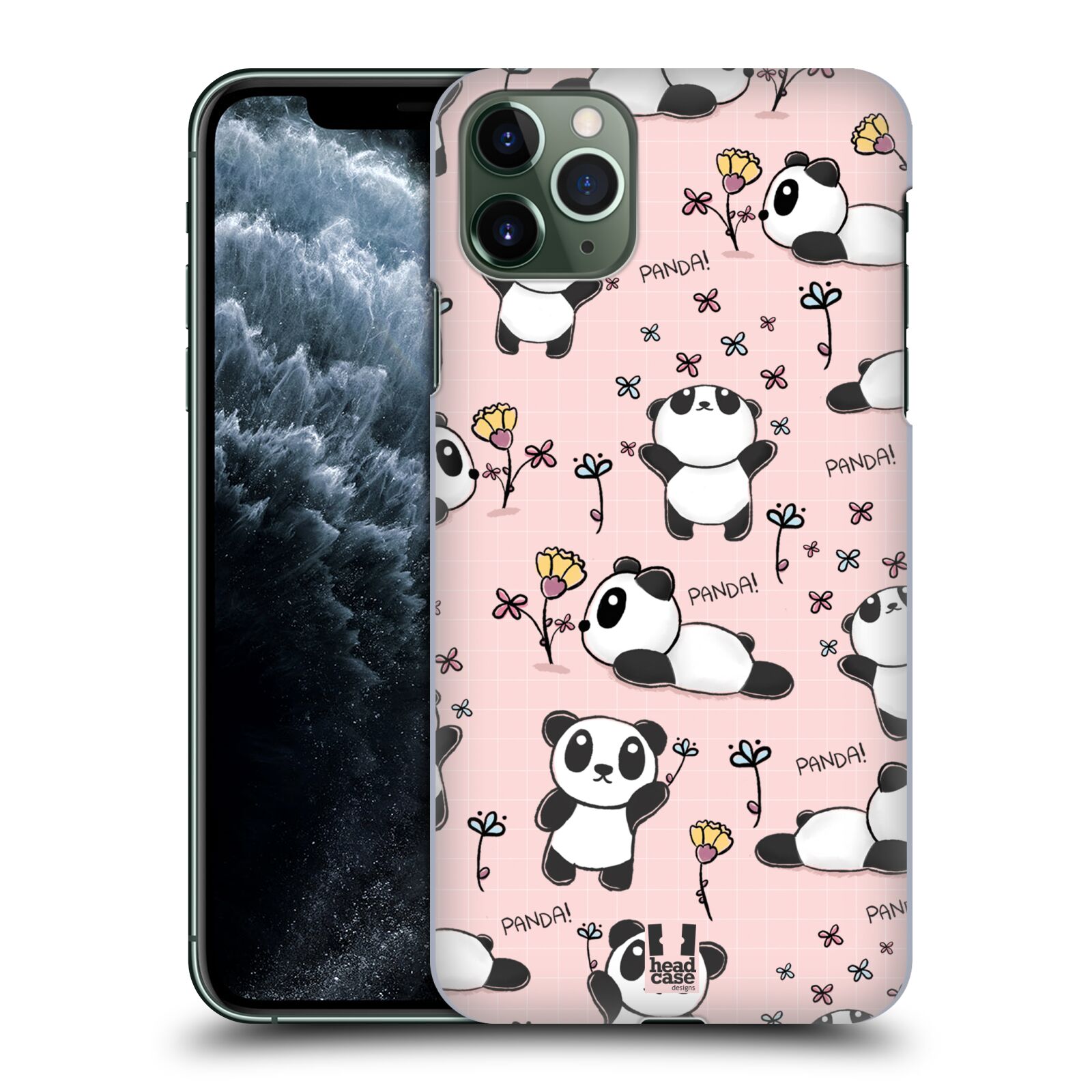 Obal na mobil Apple Iphone 11 PRO MAX - HEAD CASE - Roztomilá panda v růžové