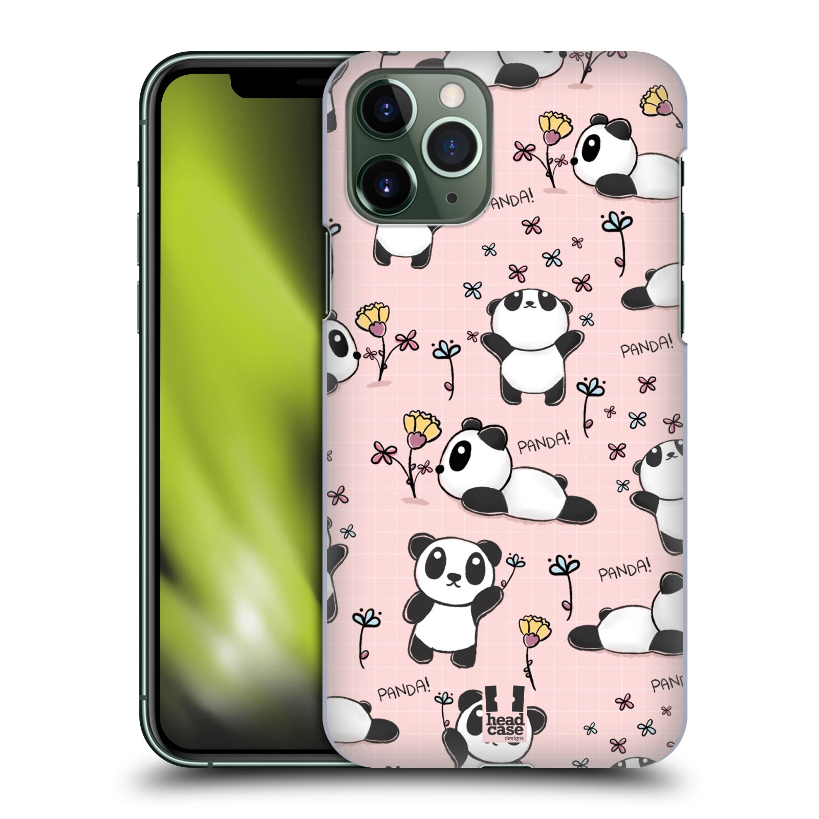 Obal na mobil Apple Iphone 11 PRO - HEAD CASE - Roztomilá panda v růžové