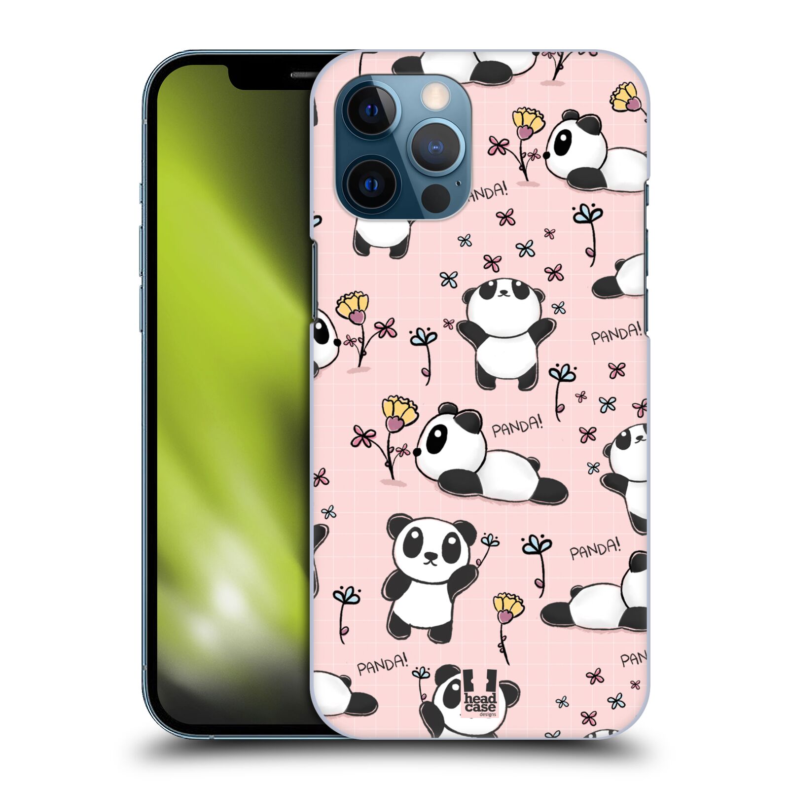 Obal na mobil Apple Iphone 12 PRO MAX - HEAD CASE - Roztomilá panda v růžové