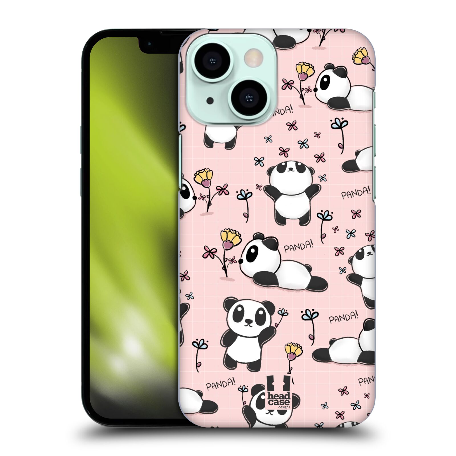 Obal na mobil Apple Iphone 13 MINI - HEAD CASE - Roztomilá panda v růžové