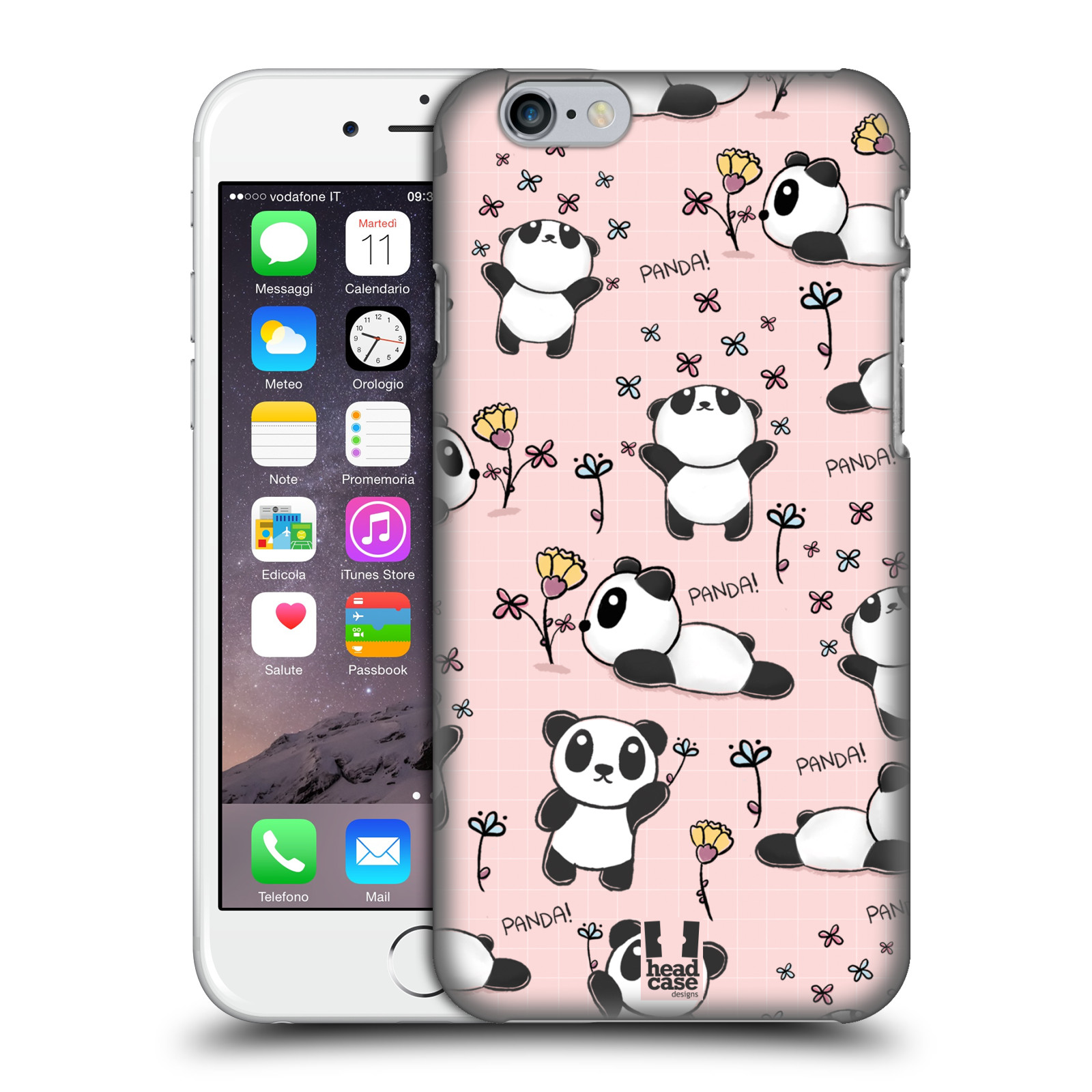 Obal na mobil Apple Iphone 6/6S - HEAD CASE - Roztomilá panda v růžové