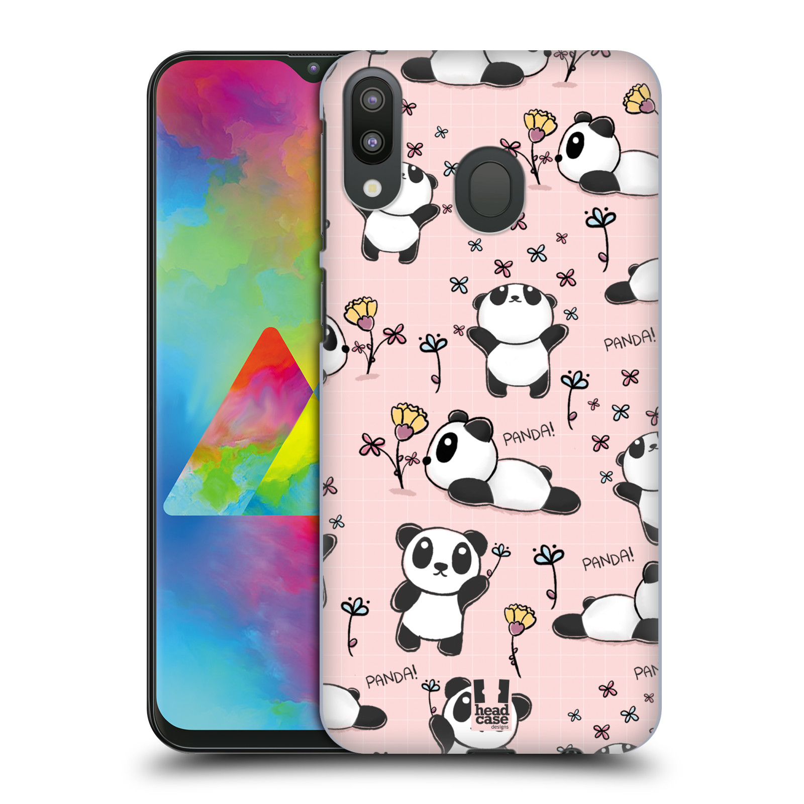 Obal na mobil Samsung Galaxy M20 - HEAD CASE - Roztomilá panda v růžové
