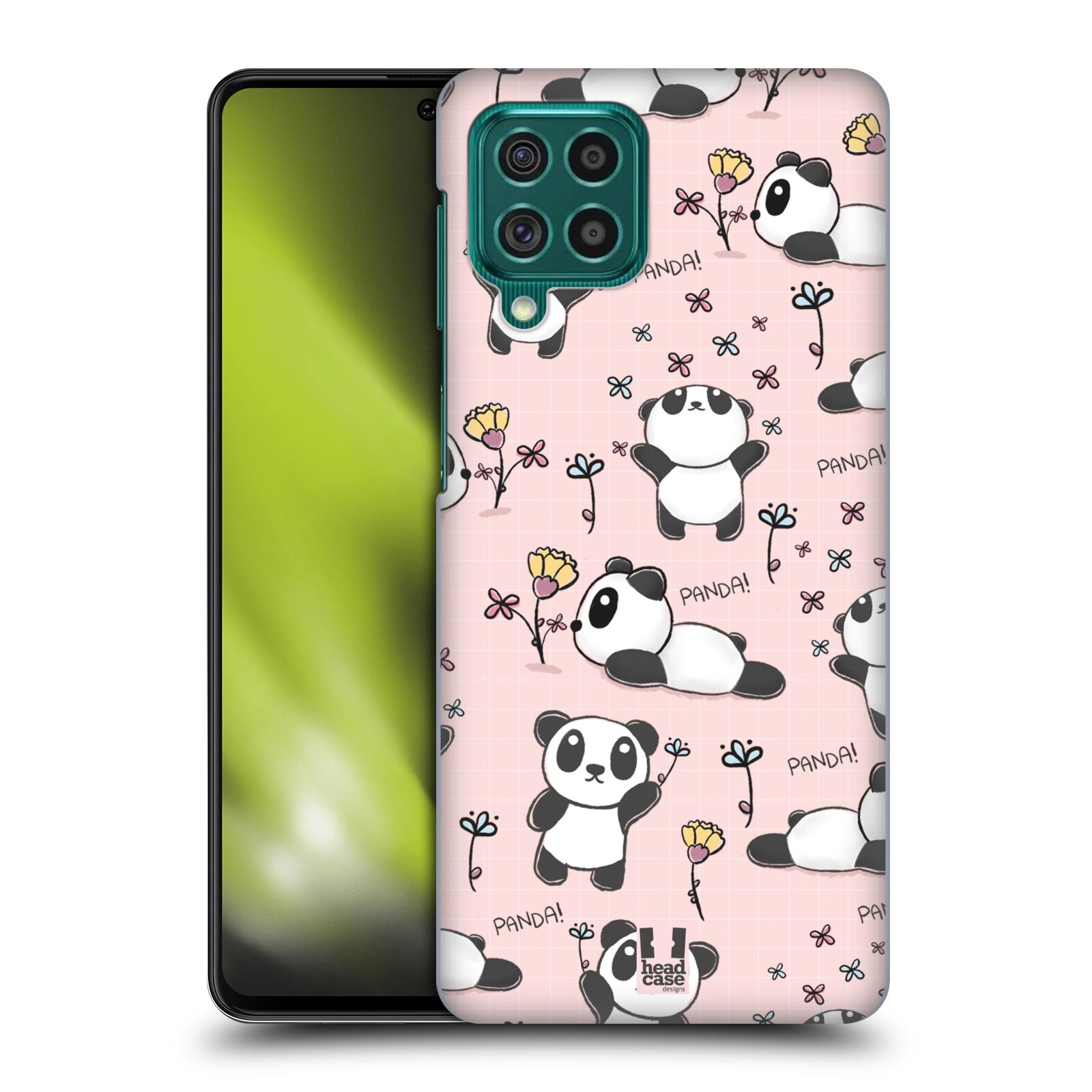 Obal na mobil Samsung Galaxy M62 - HEAD CASE - Roztomilá panda v růžové