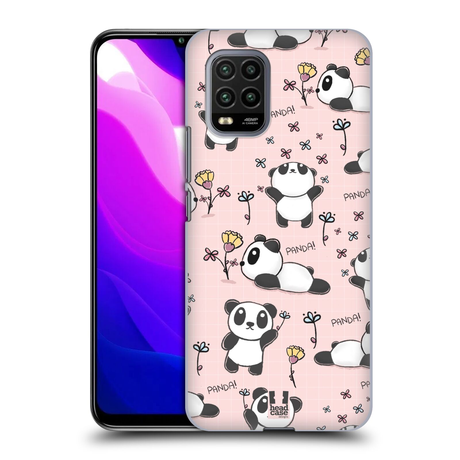 Obal na mobil Xiaomi  Mi 10 LITE / Mi 10 LITE 5G - HEAD CASE - Roztomilá panda v růžové