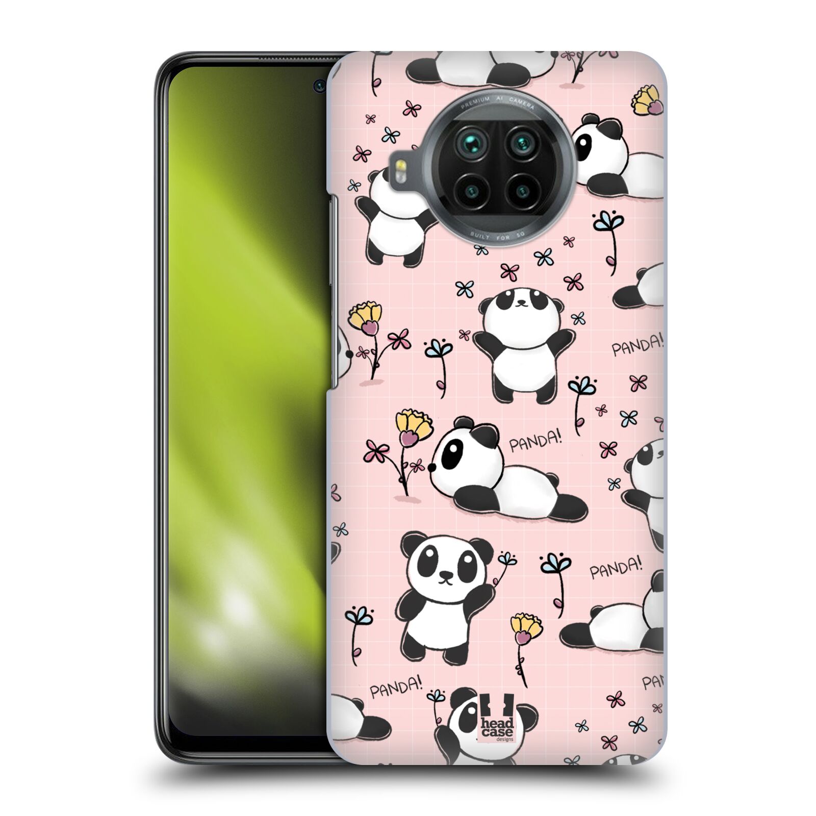 Obal na mobil Xiaomi  Mi 10T LITE 5G - HEAD CASE - Roztomilá panda v růžové