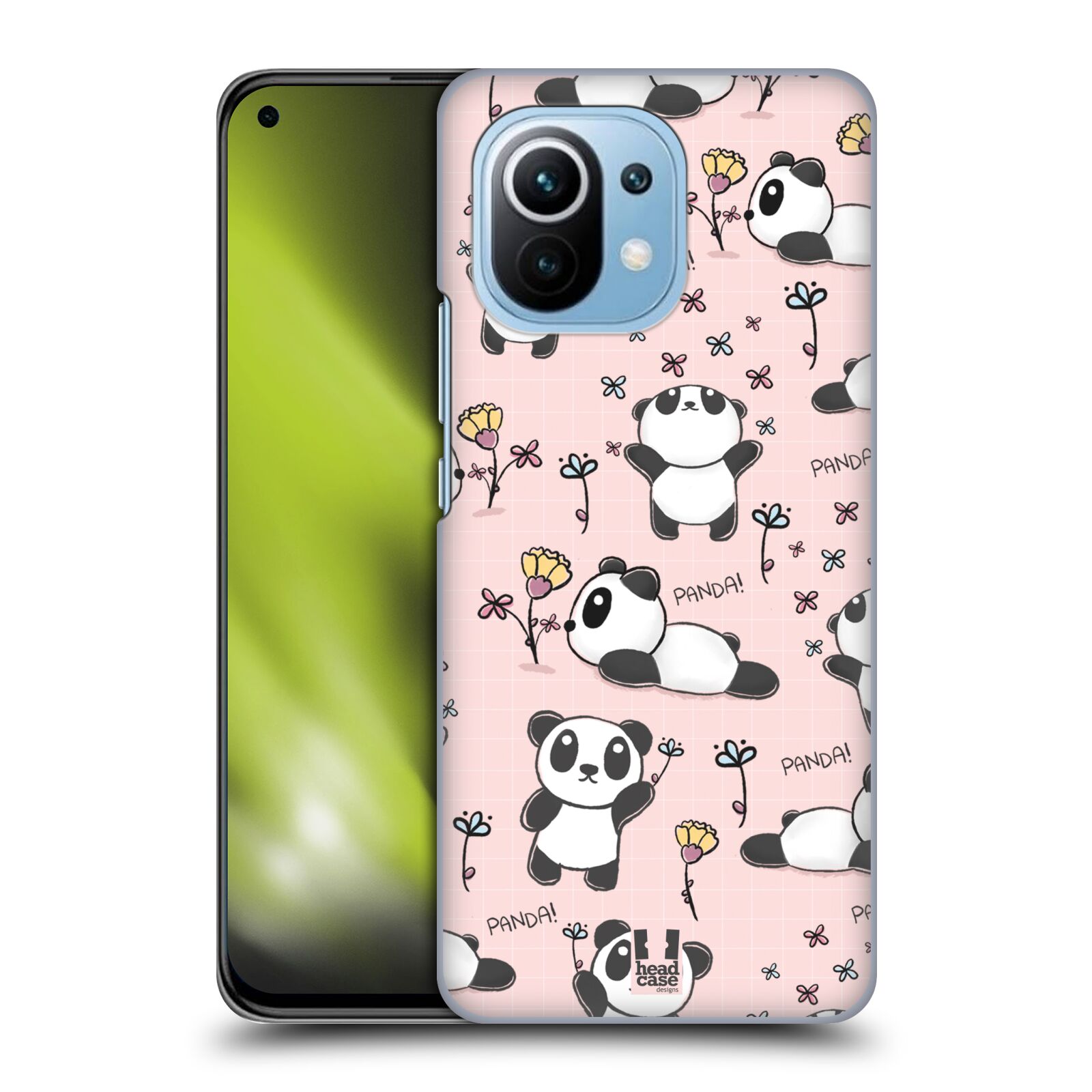 Obal na mobil Xiaomi  Mi 11 - HEAD CASE - Roztomilá panda v růžové
