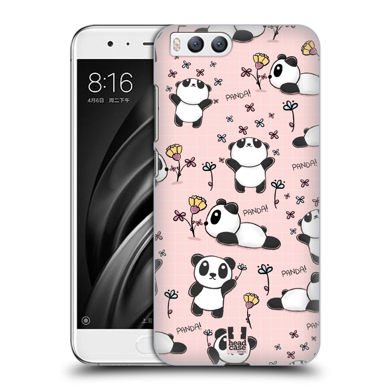 Obal na mobil Xiaomi MI6 - HEAD CASE - Roztomilá panda v růžové