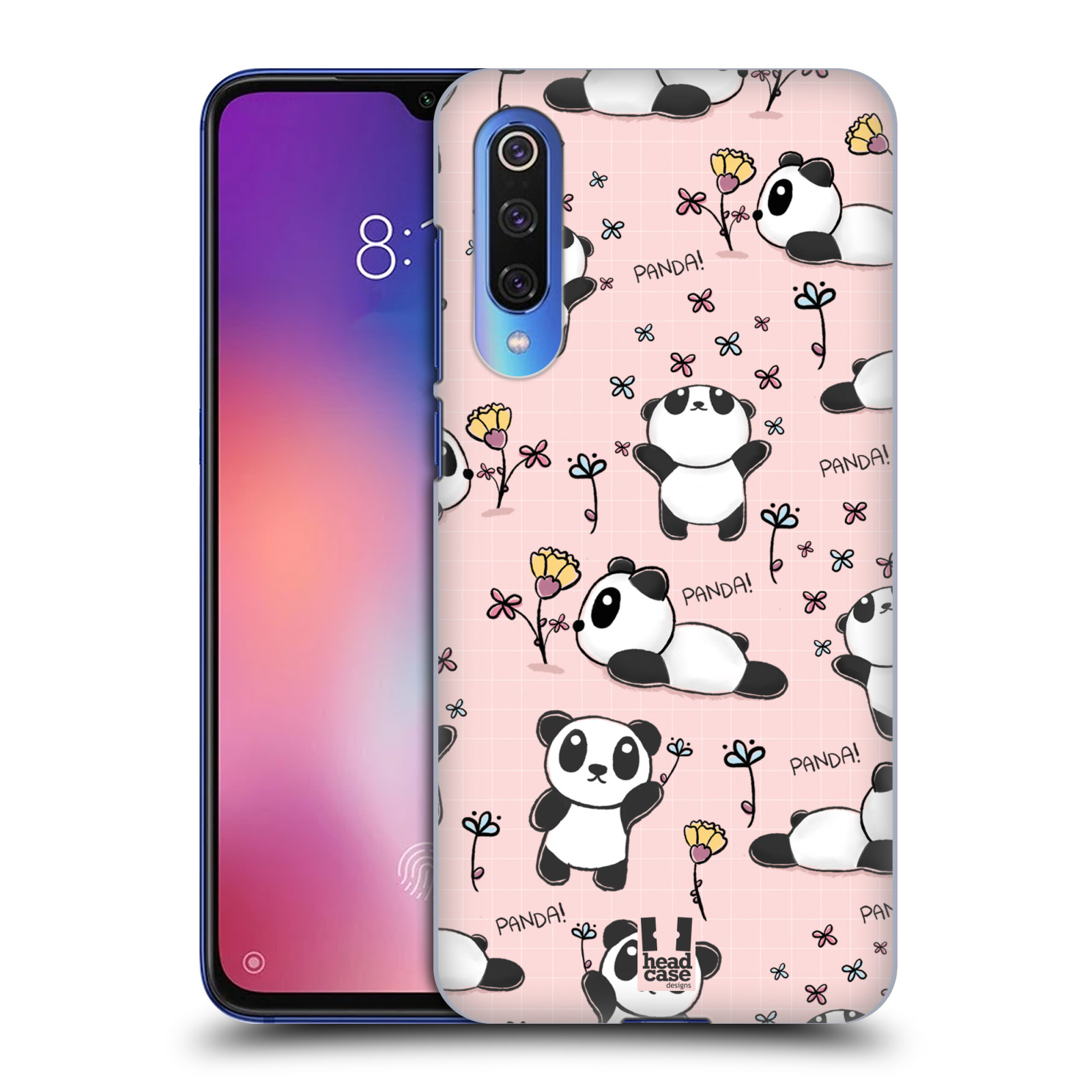 Obal na mobil Xiaomi  Mi 9 SE - HEAD CASE - Roztomilá panda v růžové