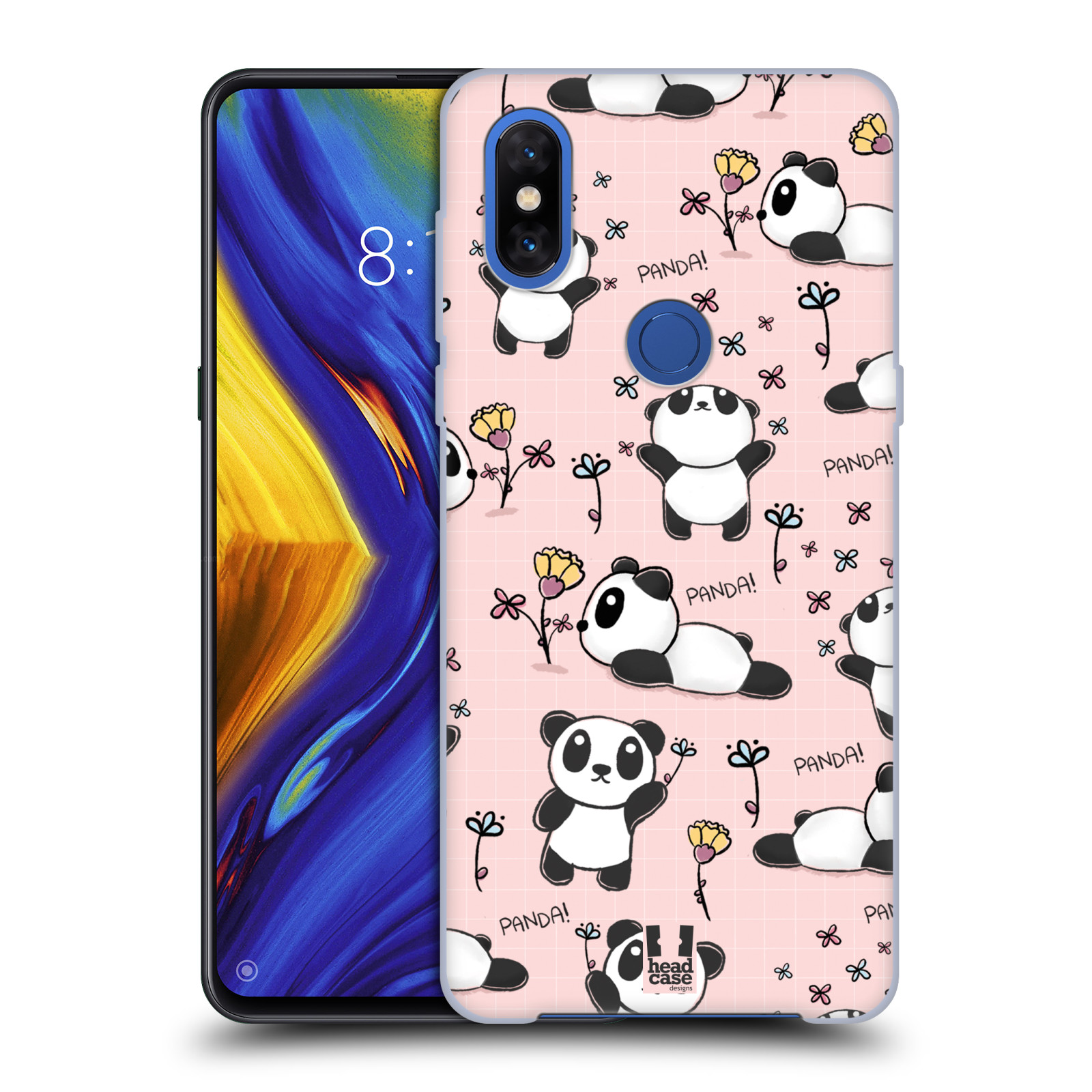 Obal na mobil Xiaomi Mi Mix 3 - HEAD CASE - Roztomilá panda v růžové