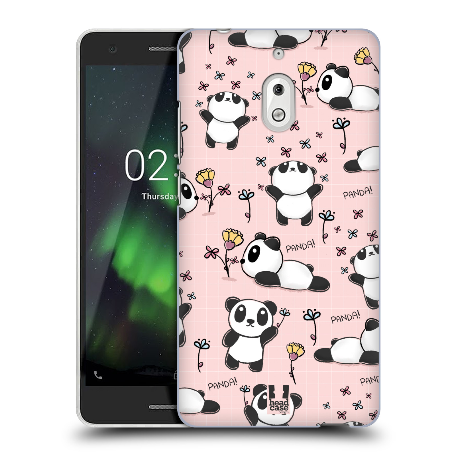Obal na mobil Nokia 2.1 - HEAD CASE - Roztomilá panda v růžové
