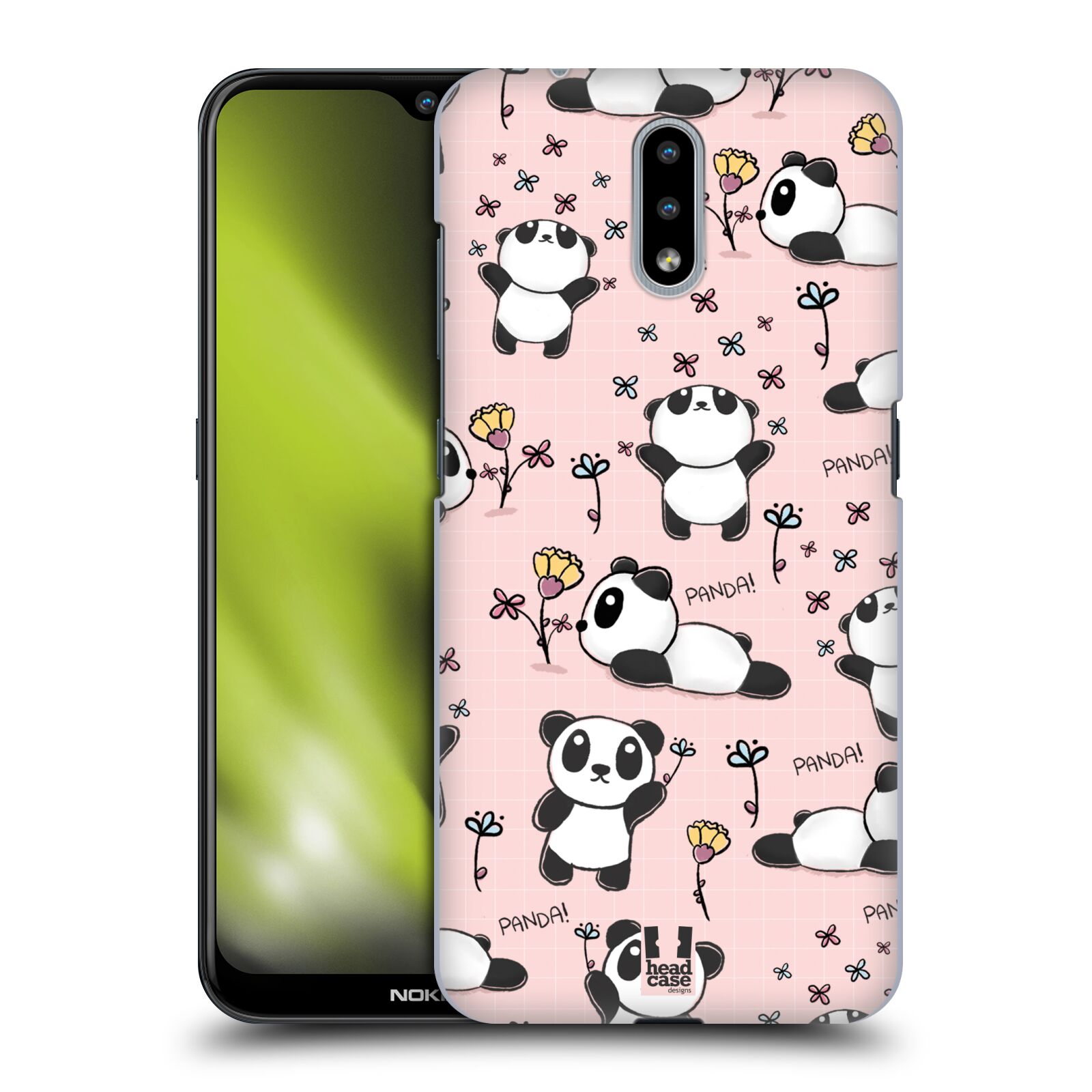 Obal na mobil Nokia 2.3 - HEAD CASE - Roztomilá panda v růžové