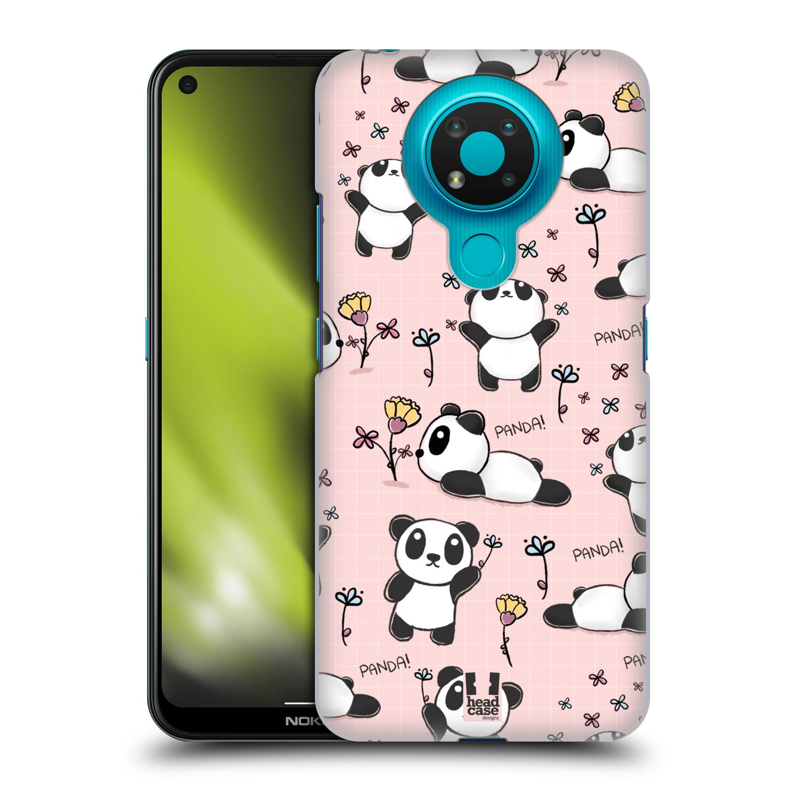 Obal na mobil Nokia 3.4 - HEAD CASE - Roztomilá panda v růžové
