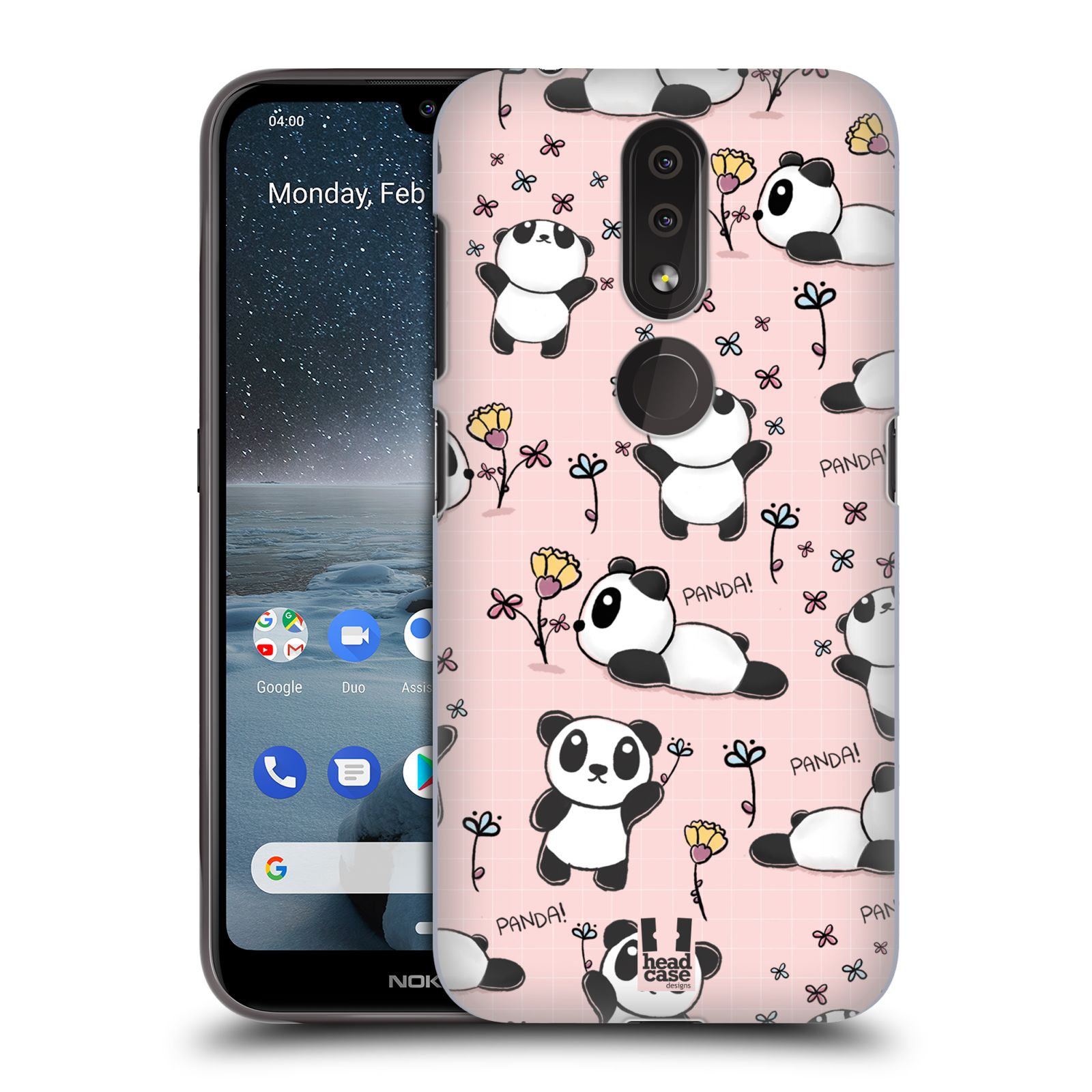 Obal na mobil Nokia 4.2 - HEAD CASE - Roztomilá panda v růžové