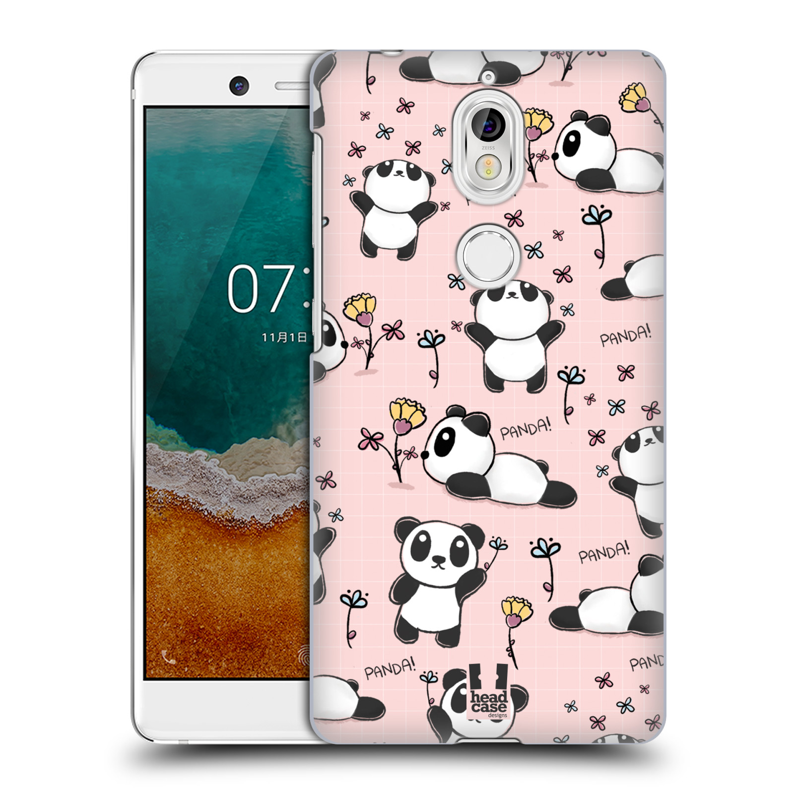 Obal na mobil Nokia 7 - HEAD CASE - Roztomilá panda v růžové