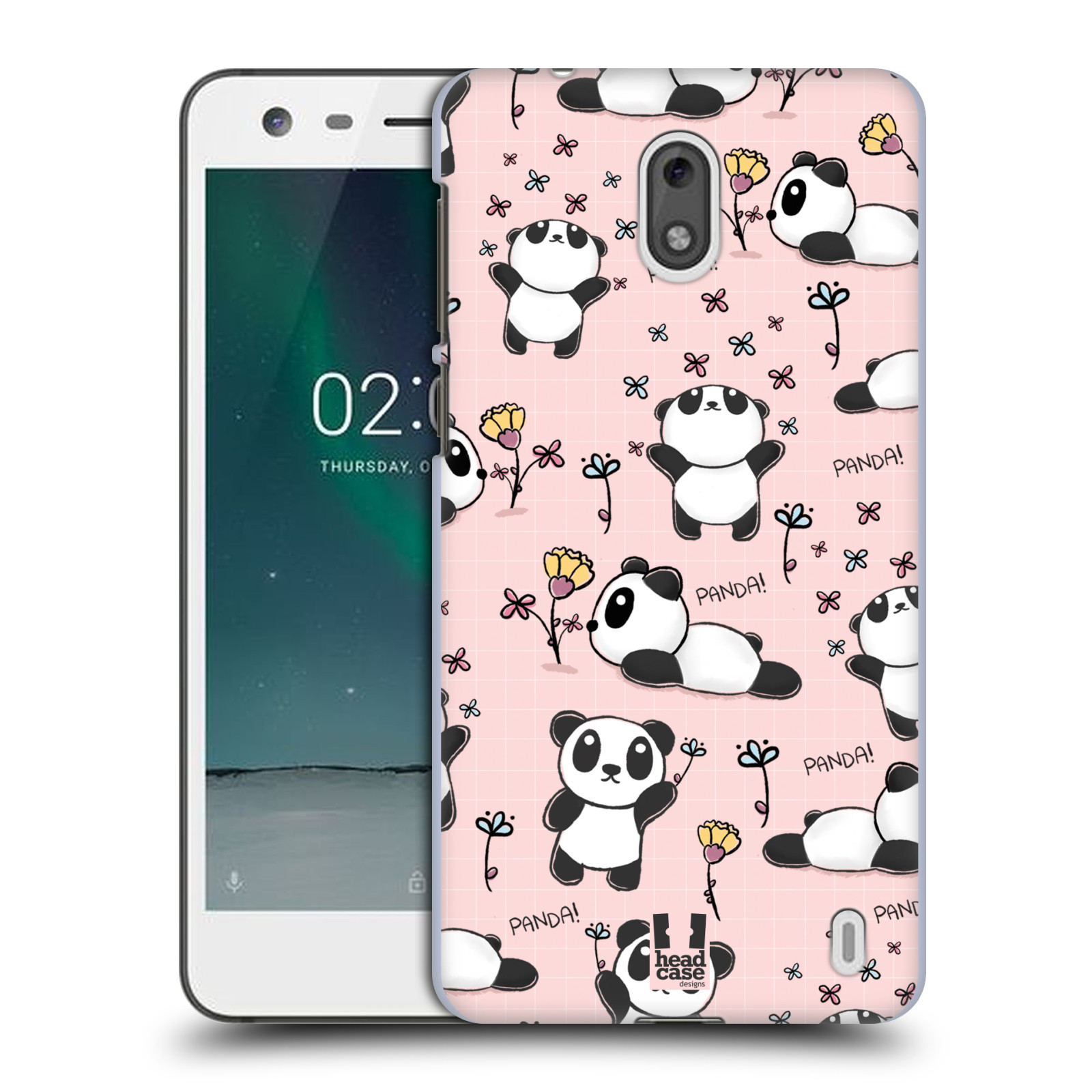 Obal na mobil Nokia 2 - HEAD CASE - Roztomilá panda v růžové