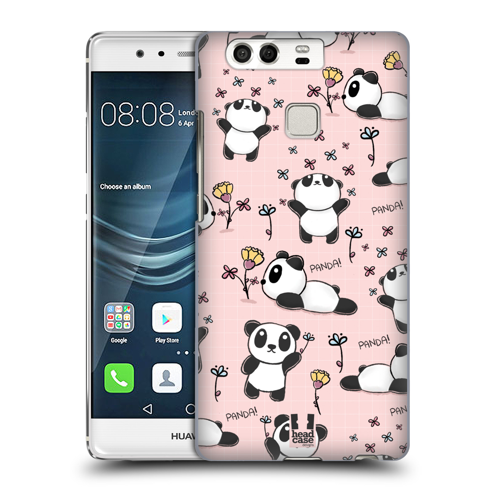 Obal na mobil Huawei P9 / P9 DUAL SIM - HEAD CASE - Roztomilá panda v růžové