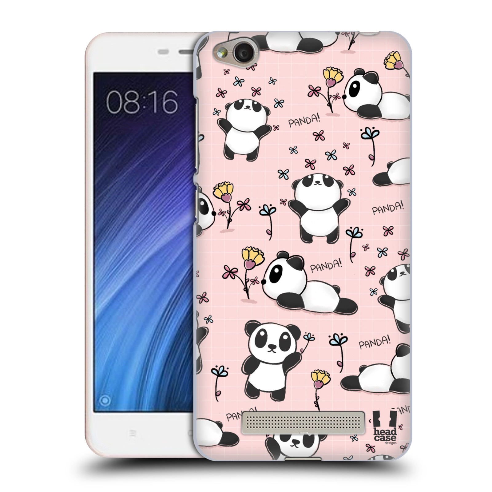 Obal na mobil Xiaomi Redmi 4a - HEAD CASE - Roztomilá panda v růžové