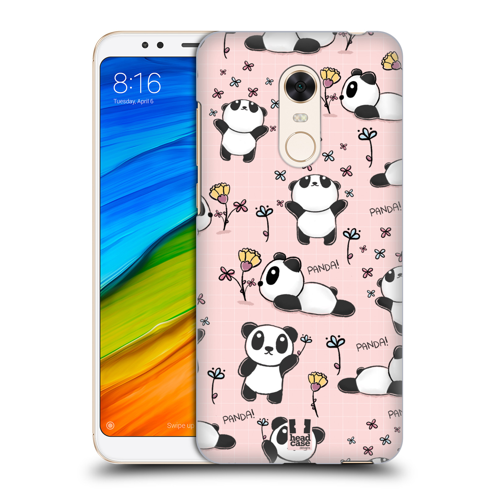 Obal na mobil Xiaomi Redmi 5 PLUS (REDMI 5+) - HEAD CASE - Roztomilá panda v růžové