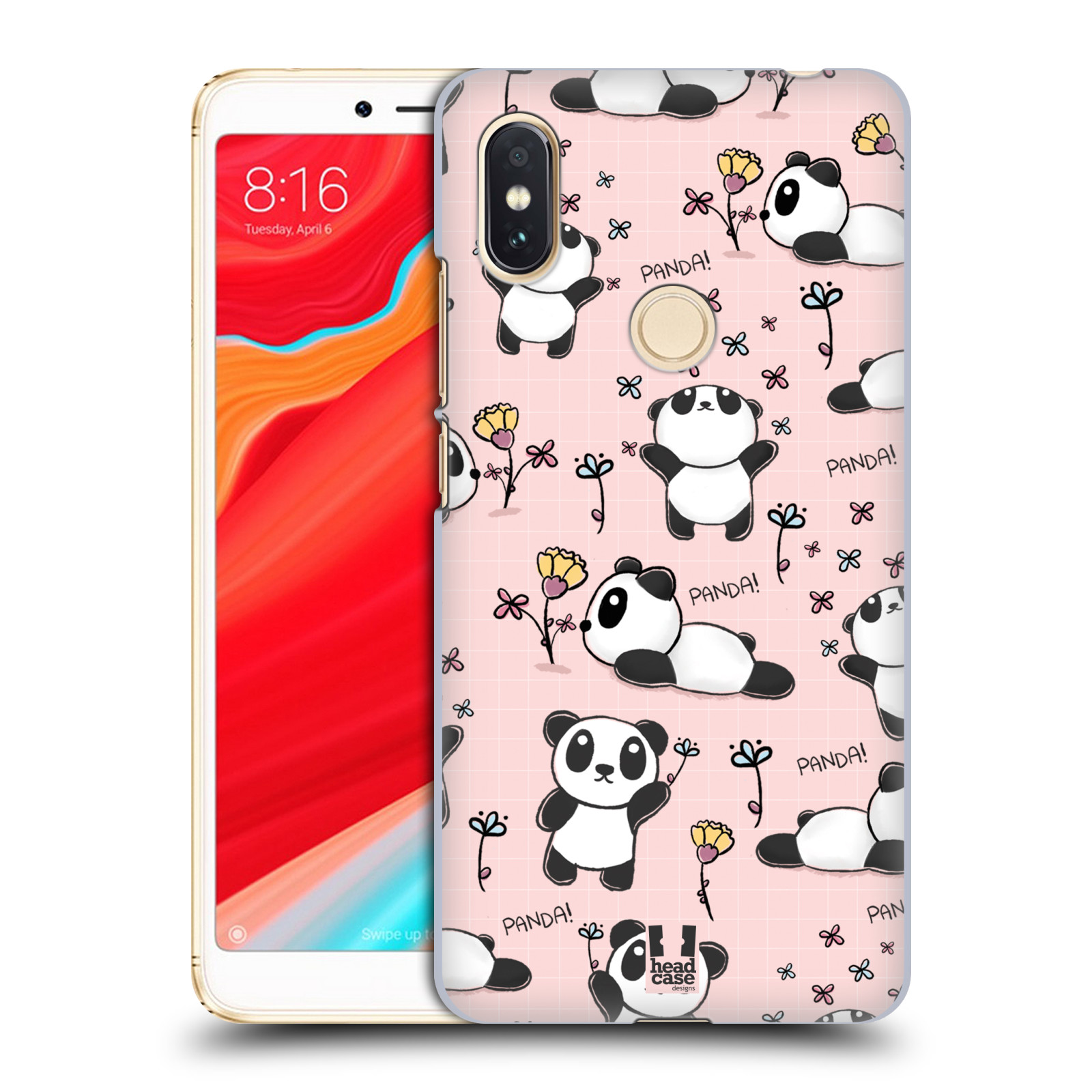 Obal na mobil Xiaomi Redmi S2 - HEAD CASE - Roztomilá panda v růžové