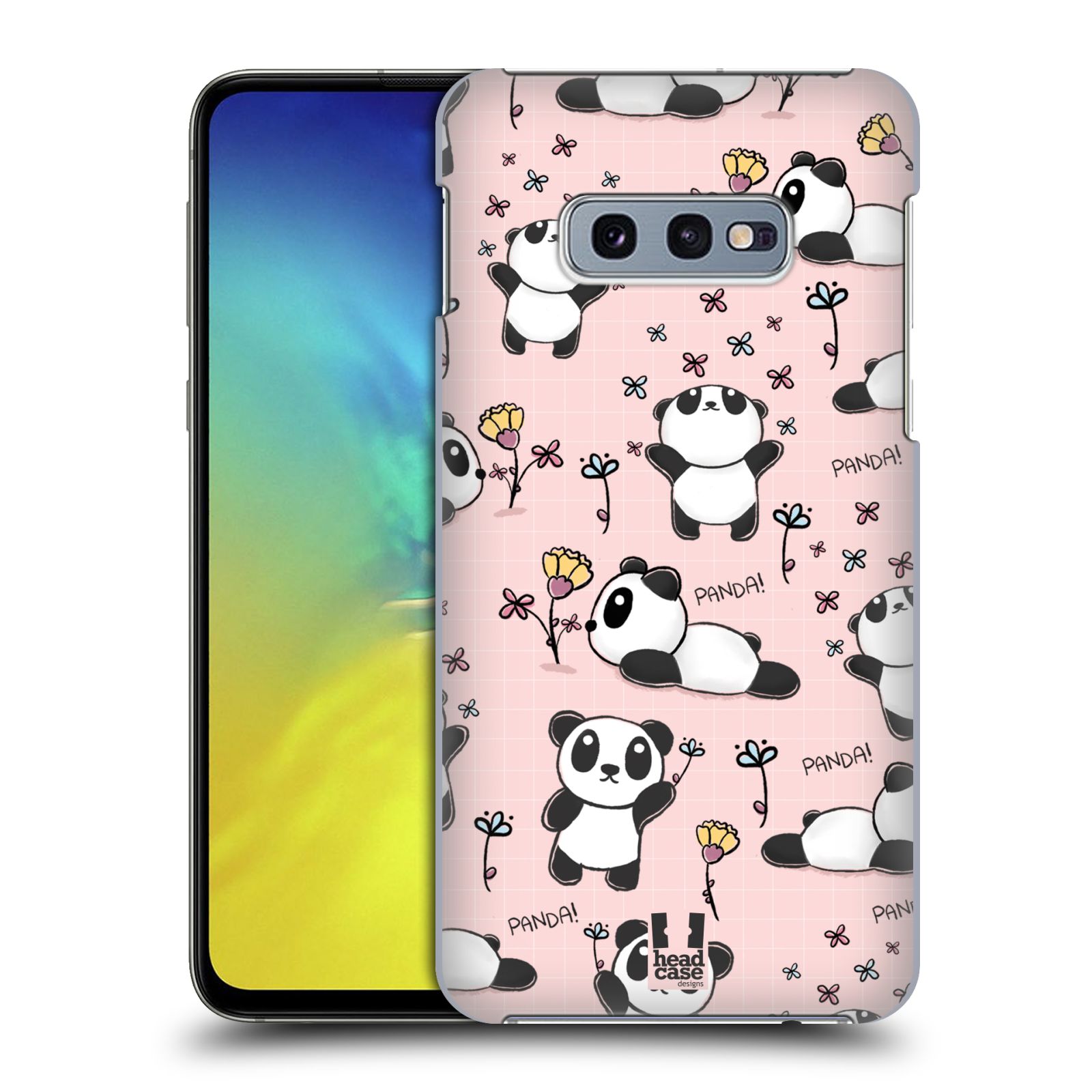 Obal na mobil Samsung Galaxy S10e - HEAD CASE - Roztomilá panda v růžové