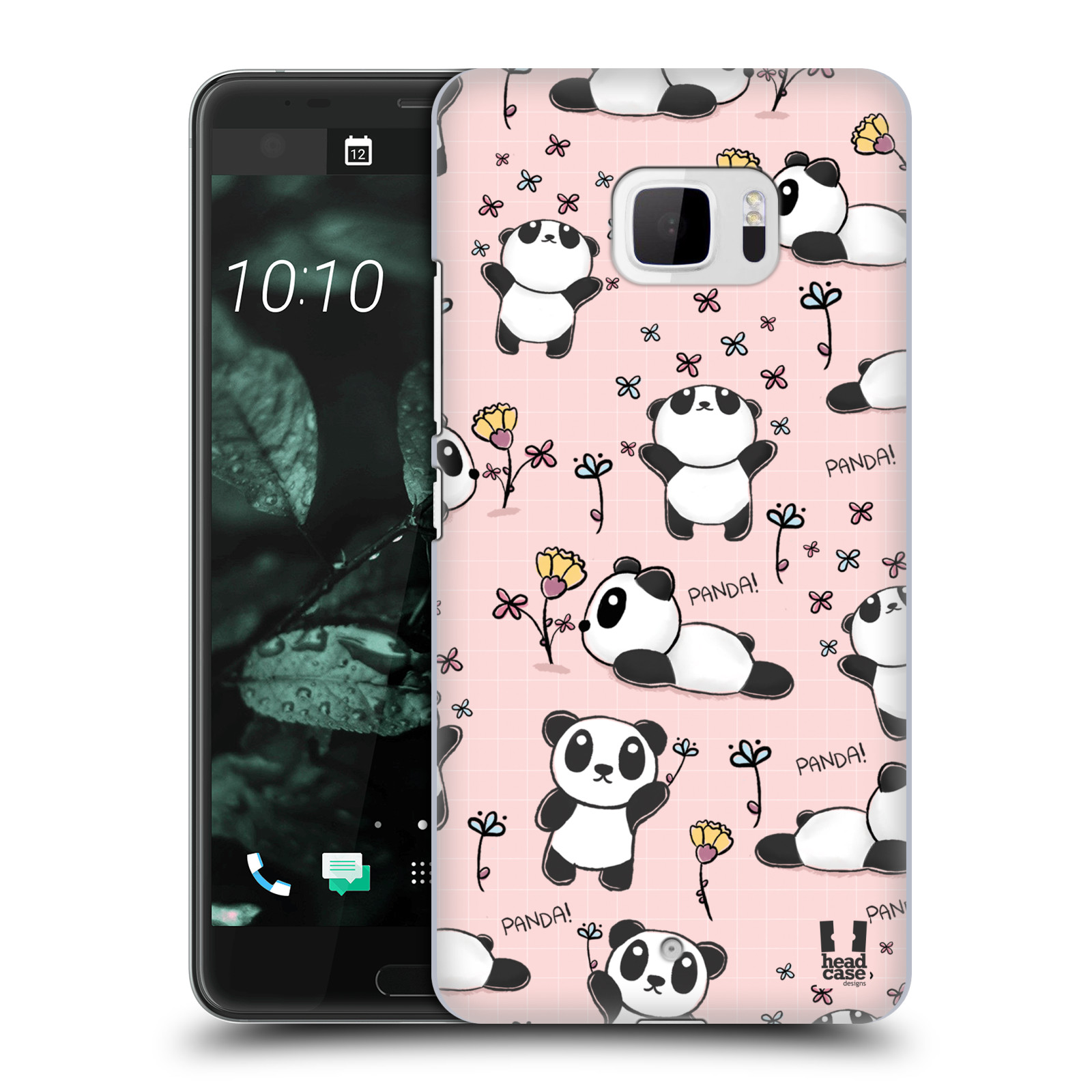 Obal na mobil HTC U Ultra - HEAD CASE - Roztomilá panda v růžové