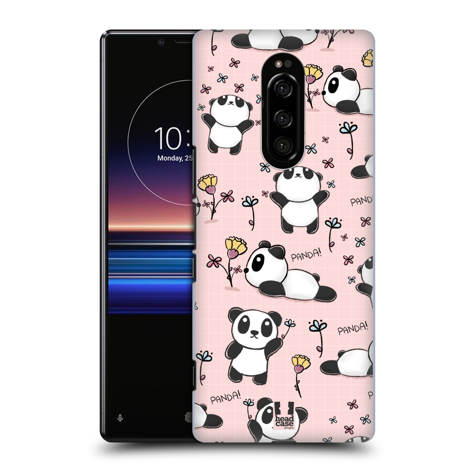Obal na mobil Sony Xperia 1 - HEAD CASE - Roztomilá panda v růžové