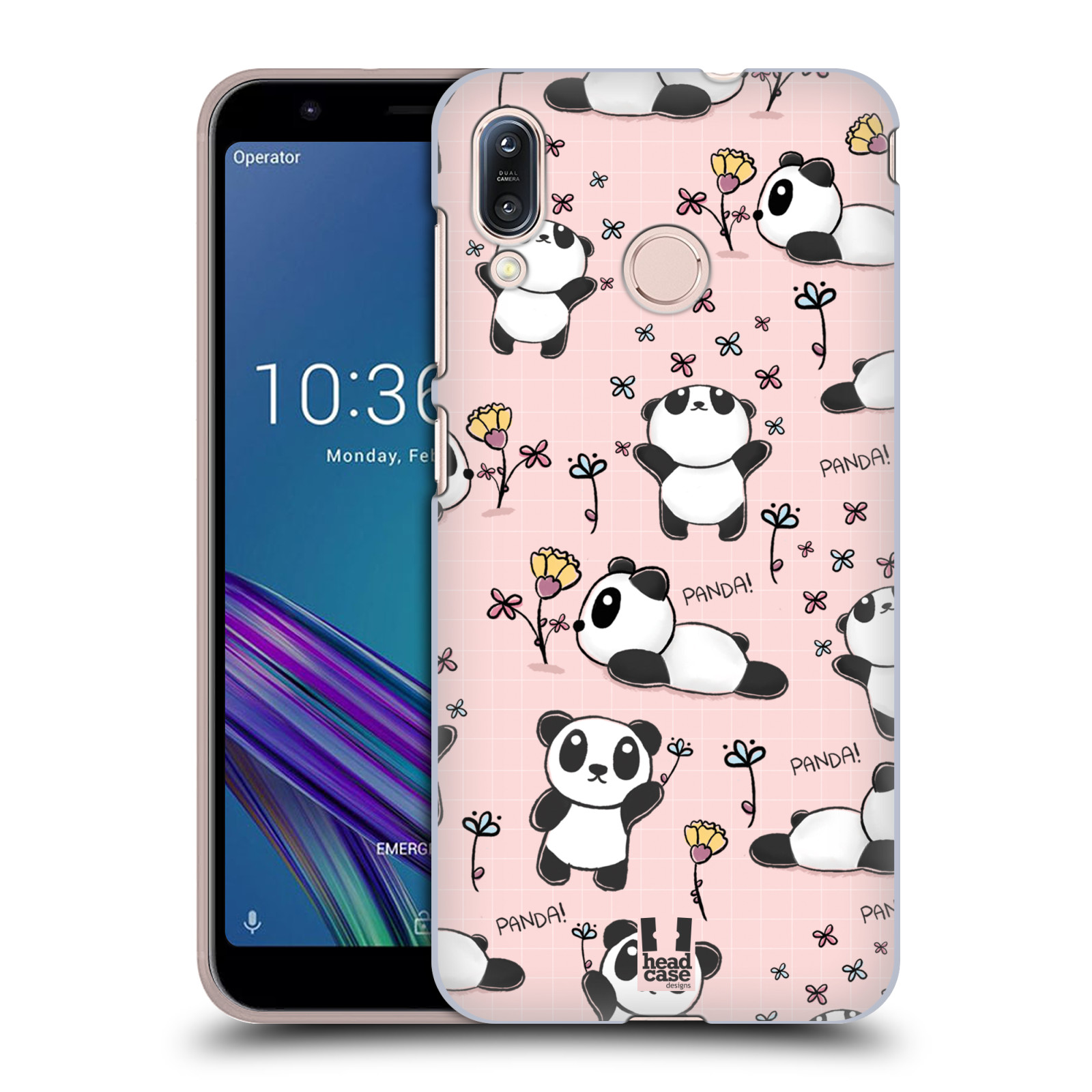 Obal na mobil ASUS ZENFONE MAX M1 (ZB555KL) - HEAD CASE - Roztomilá panda v růžové