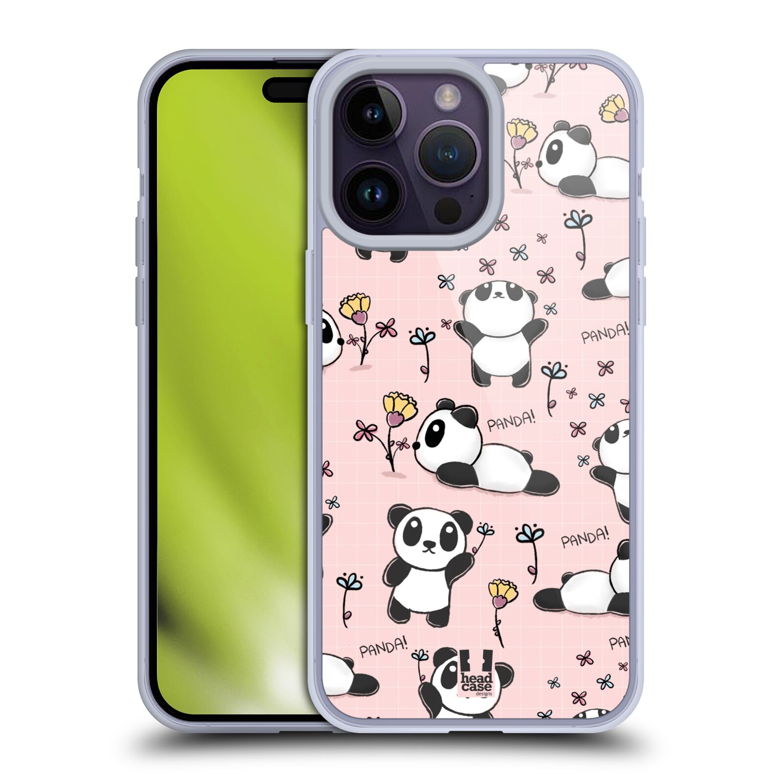 Obal na mobil Apple Iphone 14 PRO MAX - HEAD CASE - Roztomilá panda v růžové