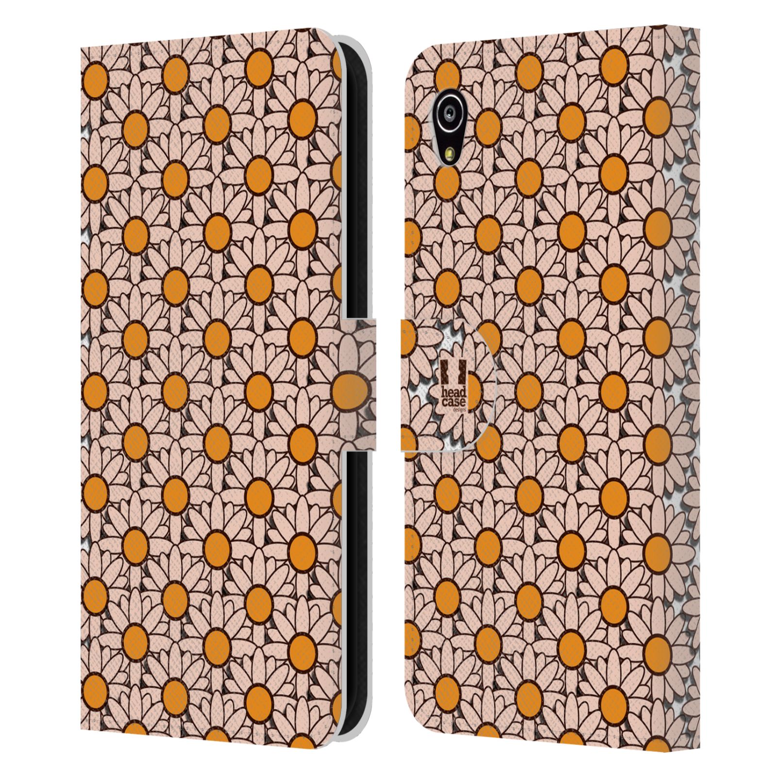 HEAD CASE Flipové pouzdro pro mobil SONY XPERIA M4 AQUA květina sedmikráska hromada