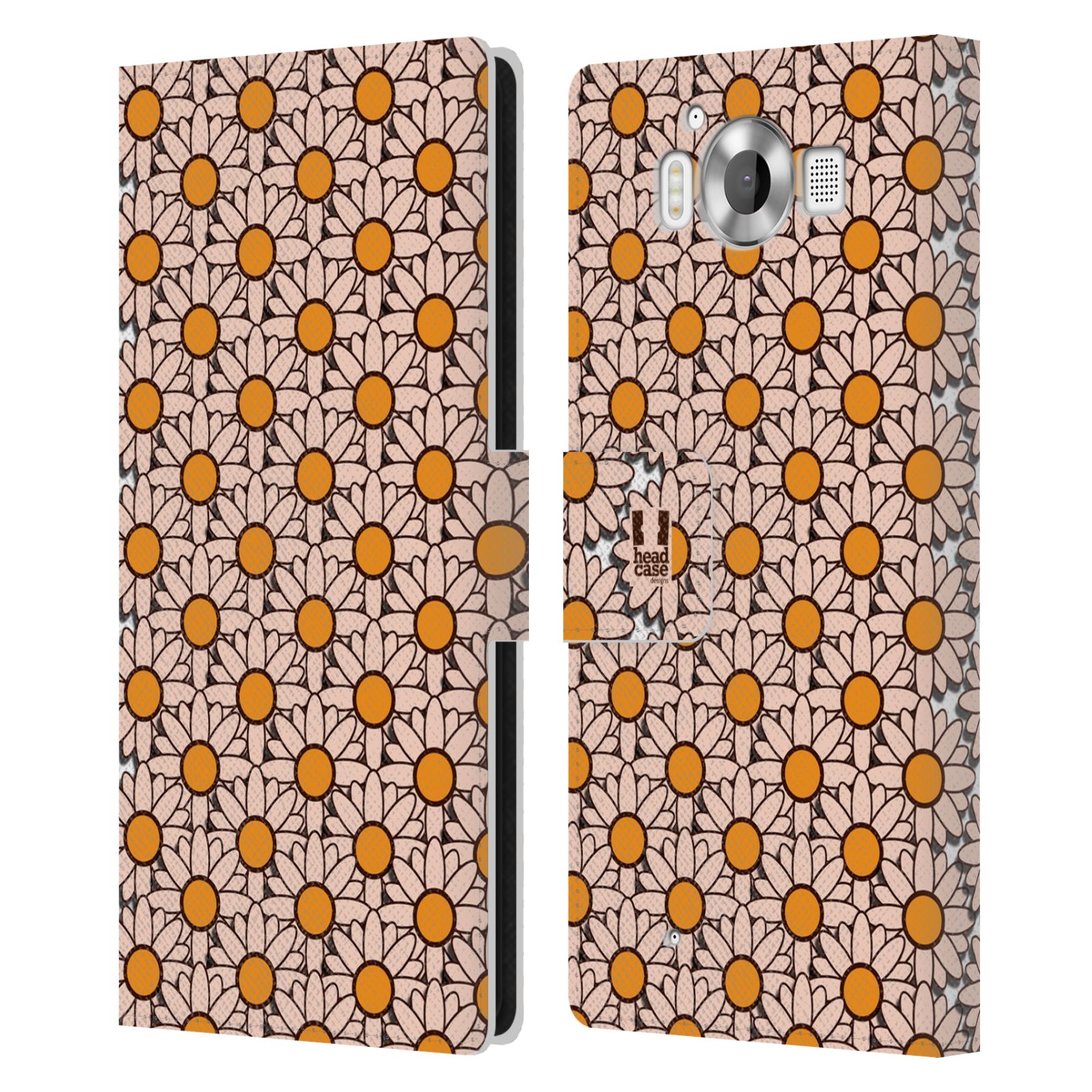 HEAD CASE Flipové pouzdro pro mobil Microsoft Lumia 950 / LUMIA 950 DUAL SIM květina sedmikráska hromada