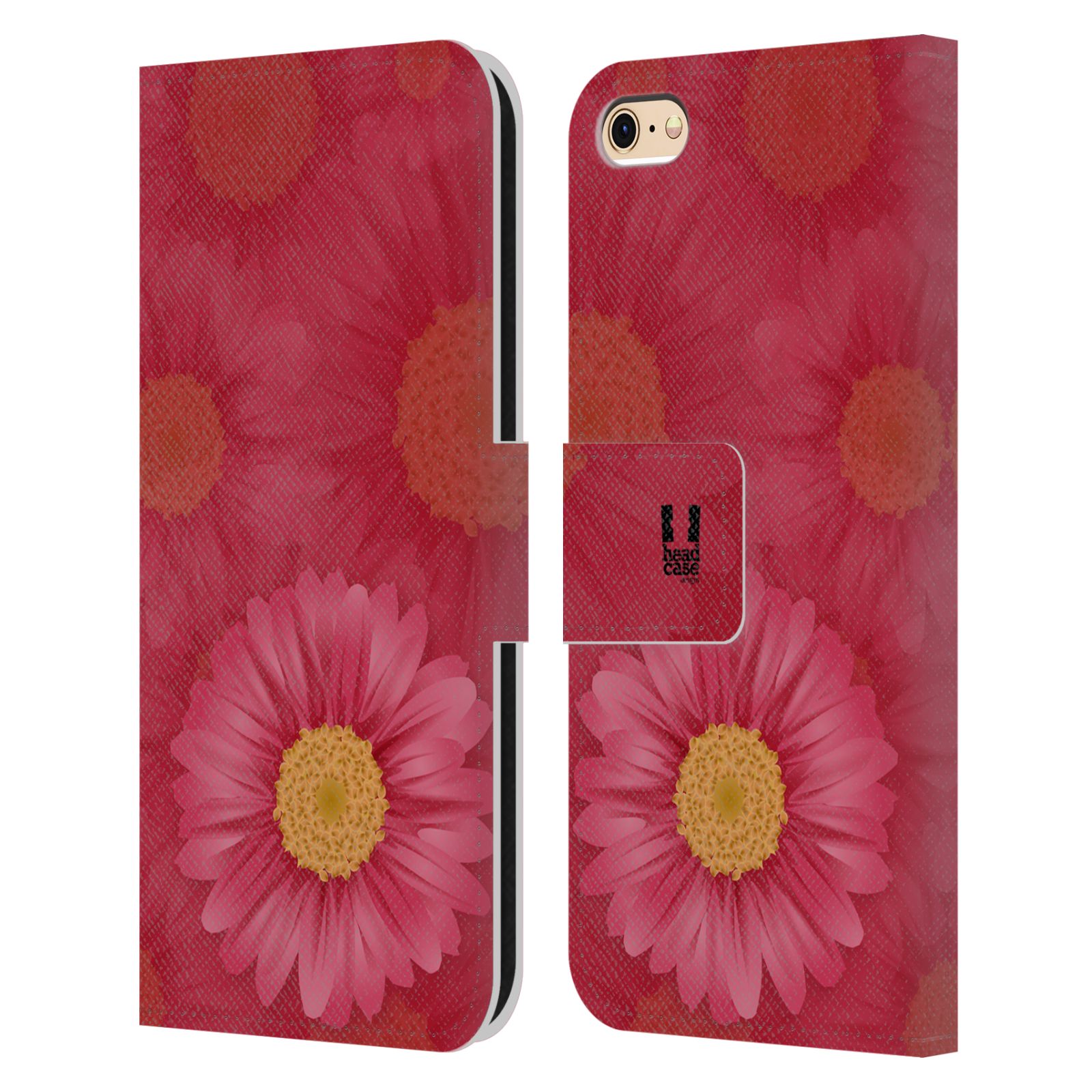 HEAD CASE Flipové pouzdro pro mobil Apple Iphone 6/6s květina sedmikráska červená