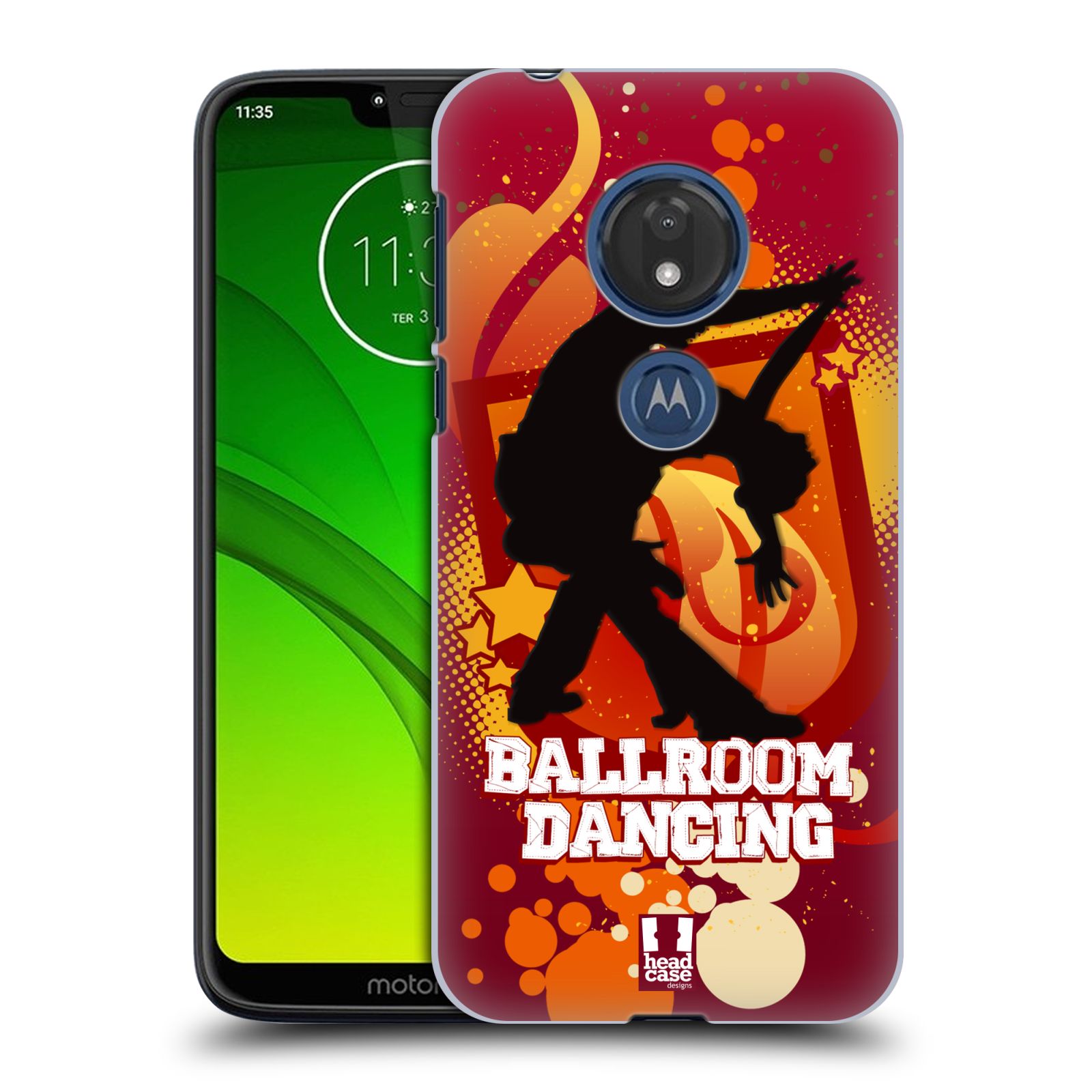 Pouzdro na mobil Motorola Moto G7 Play vzor TANEC SILUETA TANEČNÍ SÁL