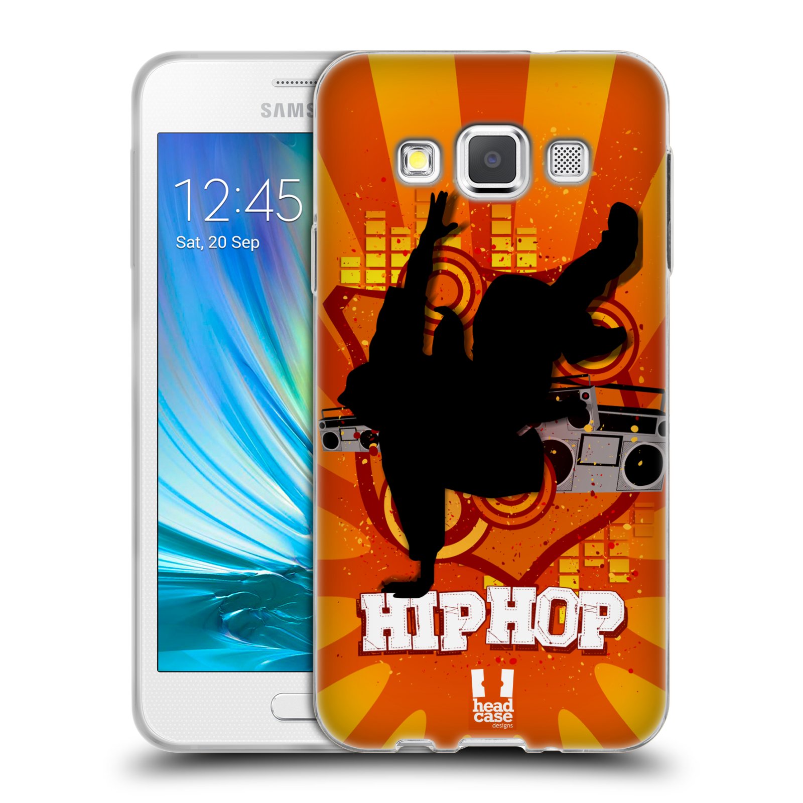 HEAD CASE silikonový obal na mobil Samsung Galaxy A3 vzor TANEC SILUETA HIP HOP