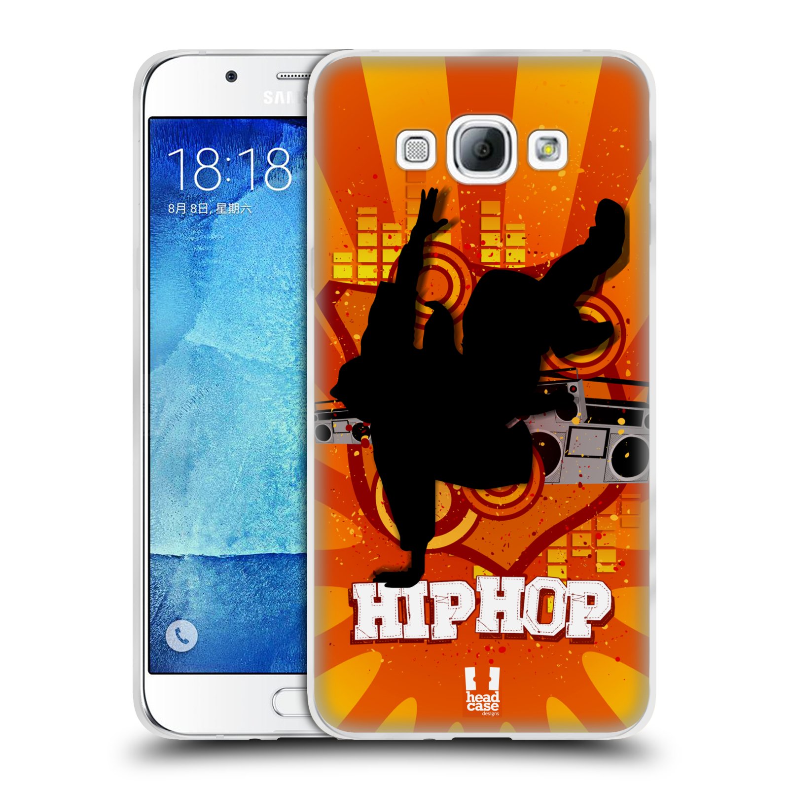 HEAD CASE silikonový obal na mobil Samsung Galaxy A8 vzor TANEC SILUETA HIP HOP