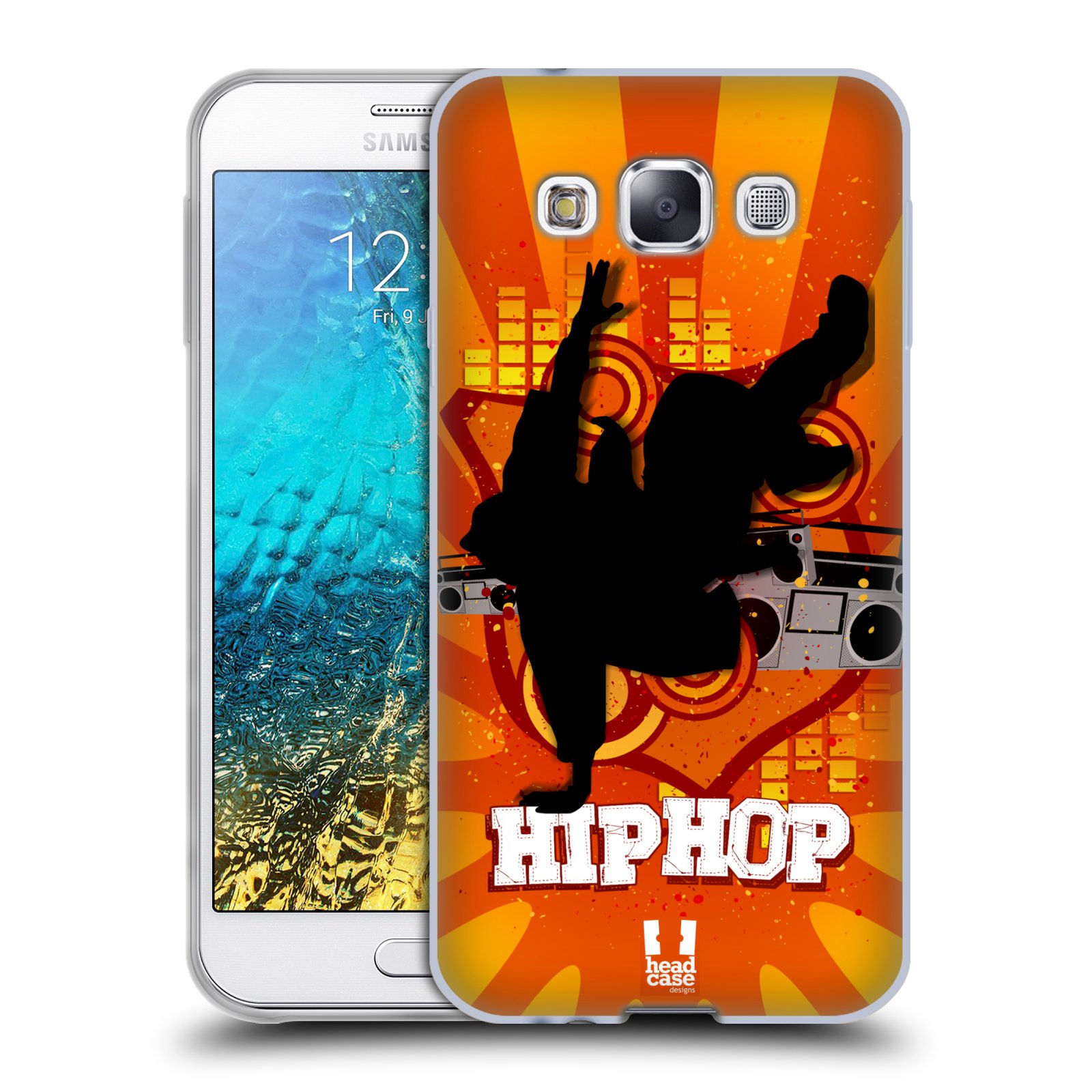 HEAD CASE silikonový obal na mobil Samsung Galaxy E5 vzor TANEC SILUETA HIP HOP