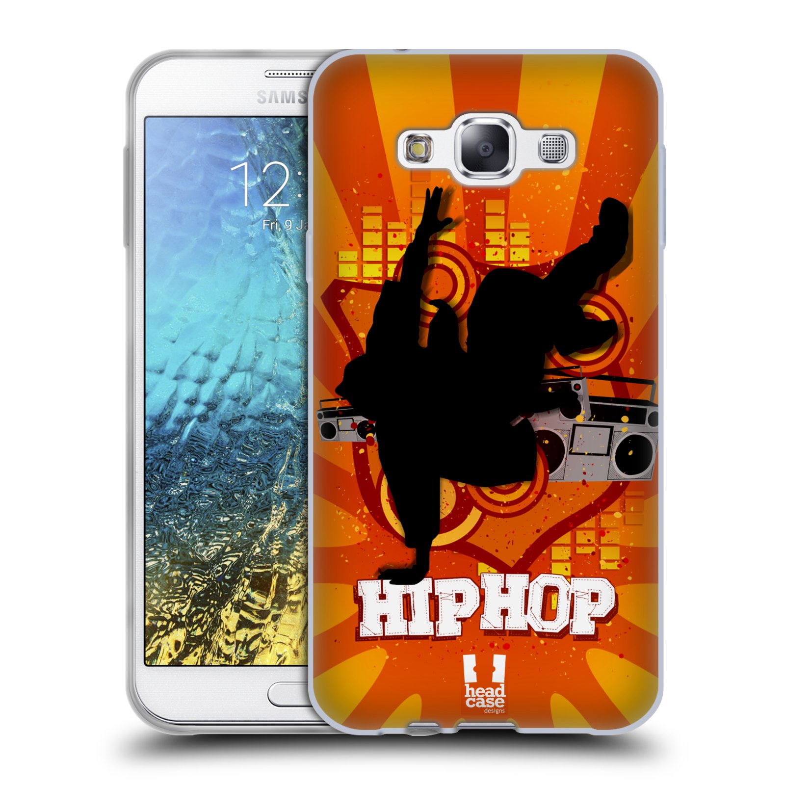 HEAD CASE silikonový obal na mobil Samsung Galaxy E7 vzor TANEC SILUETA HIP HOP